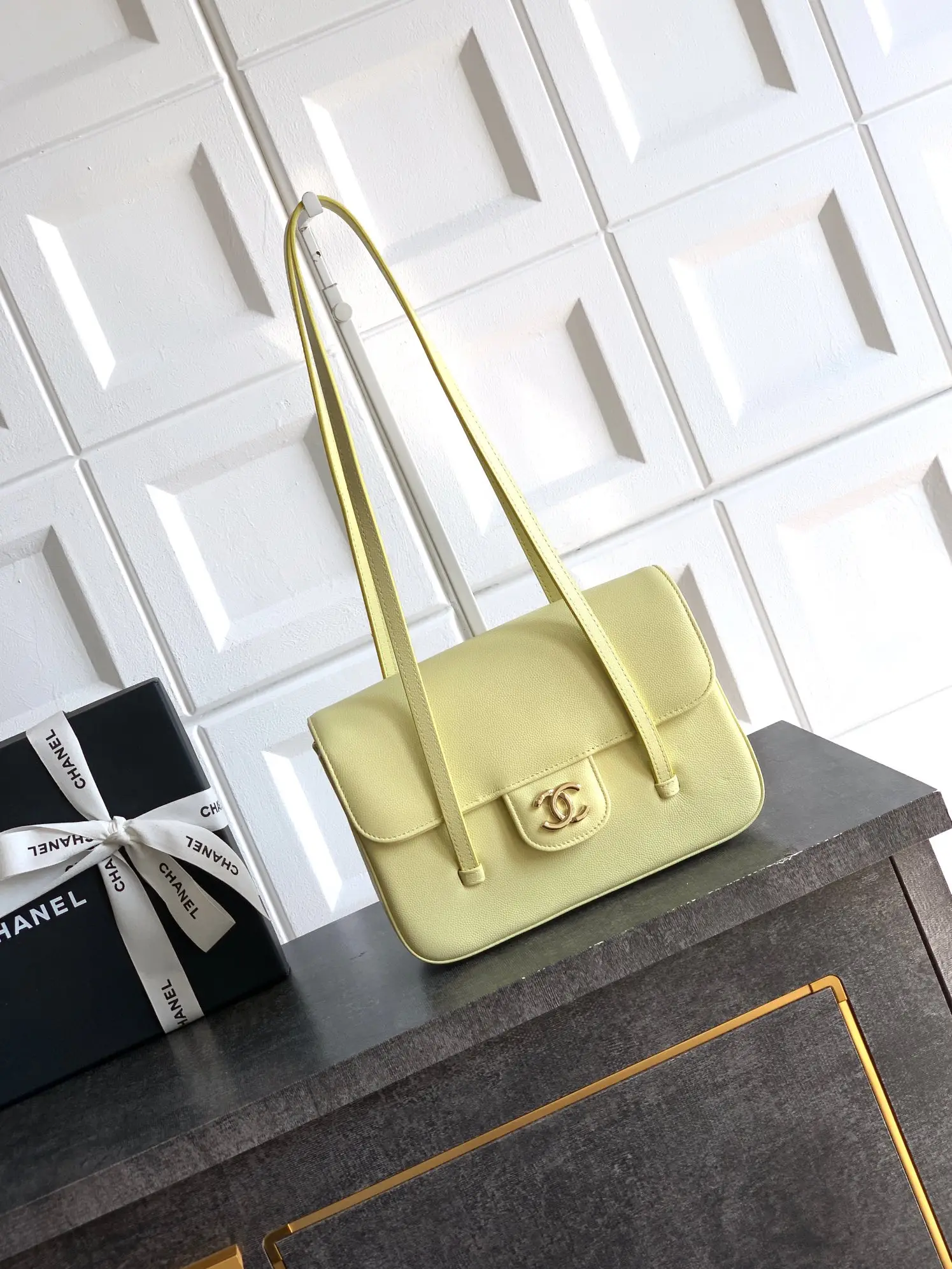 Chanel Vantage Shoulder Bag Yellow