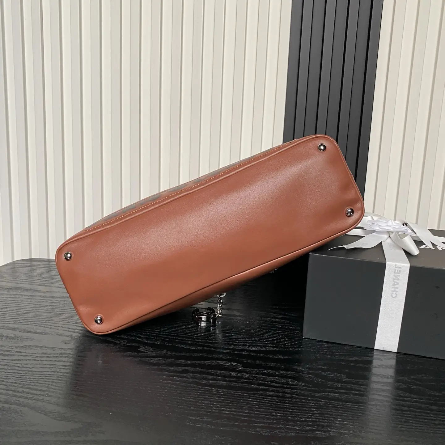 Chanel Vintage Large Tote Bag Brown