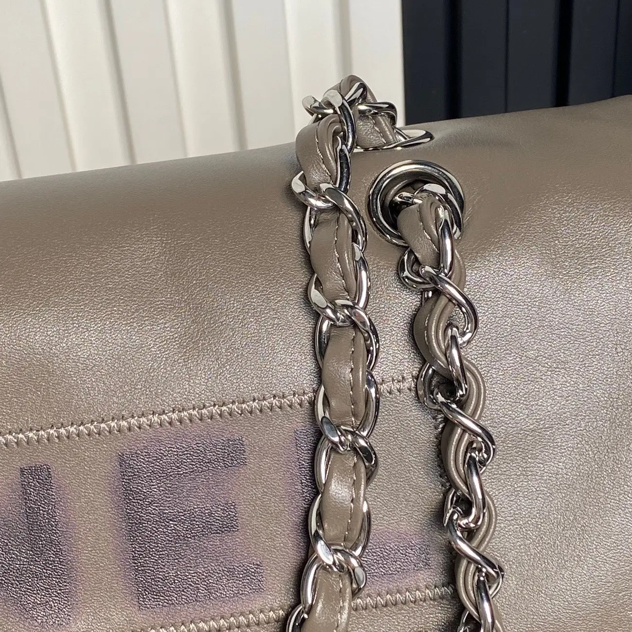 Chanel Vintage Large Tote Bag Gray