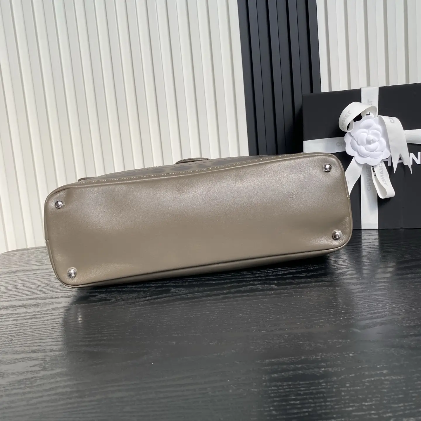 Chanel Vintage Large Tote Bag Gray