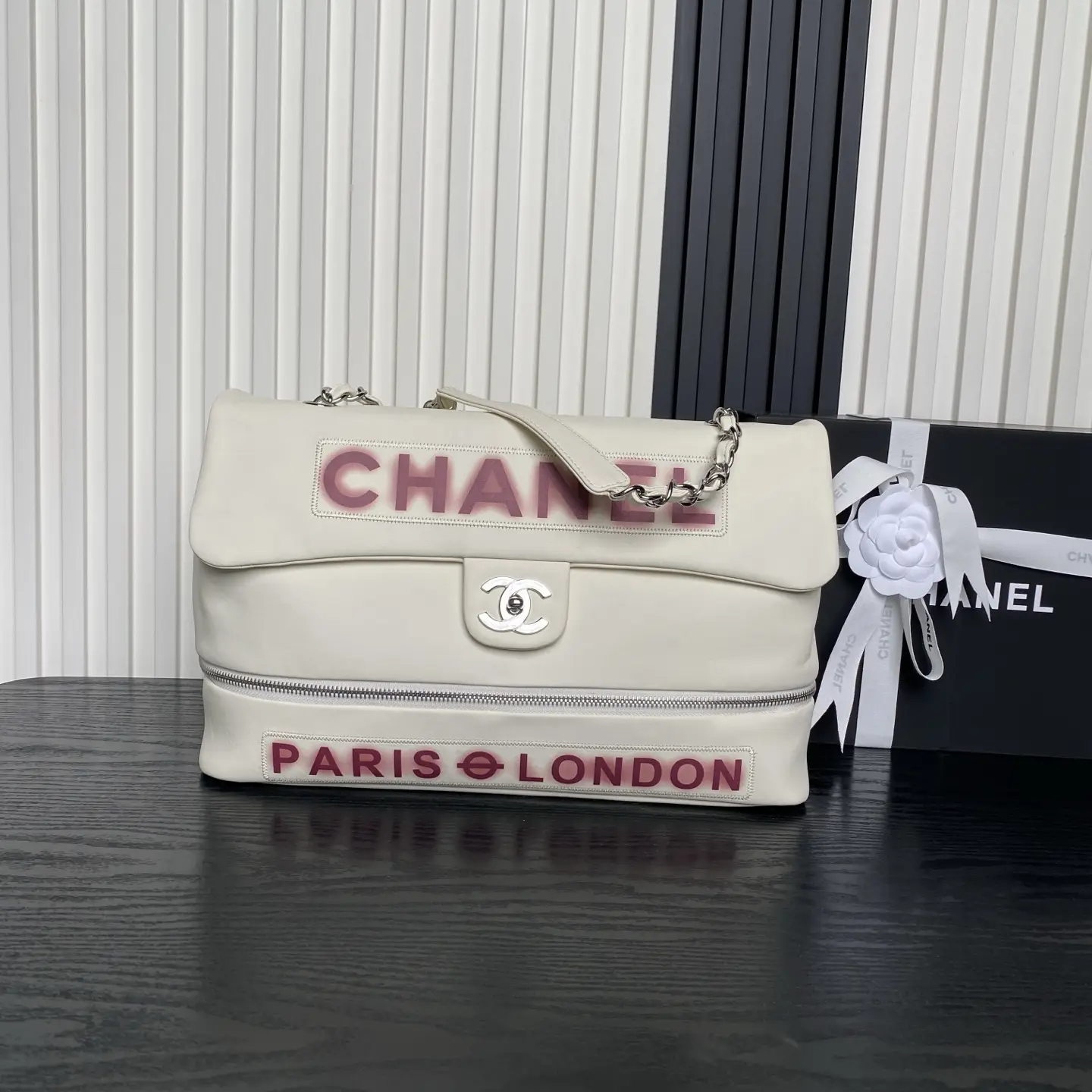 Chanel Vintage Large Tote Bag White