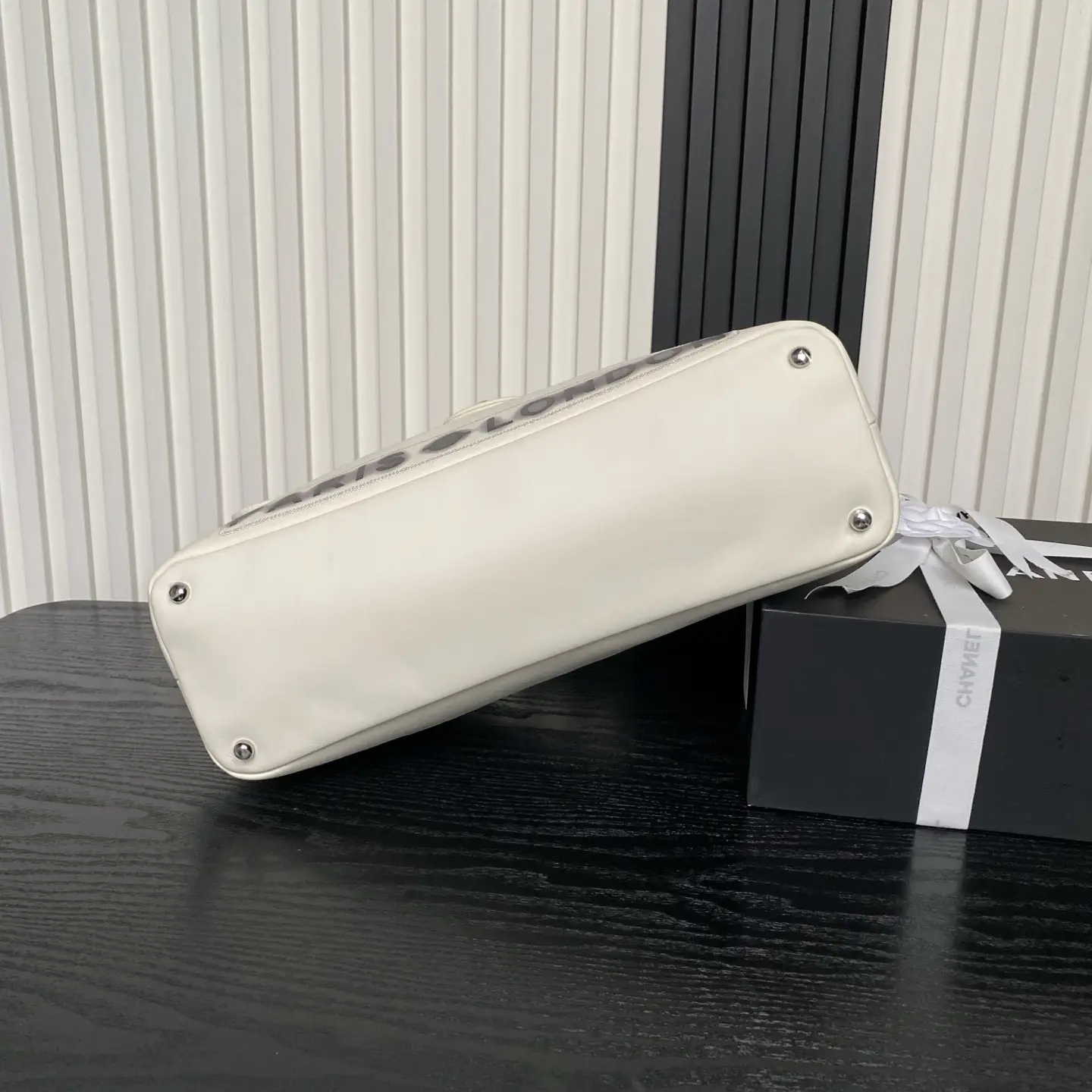 Chanel Vintage Large Tote Bag White