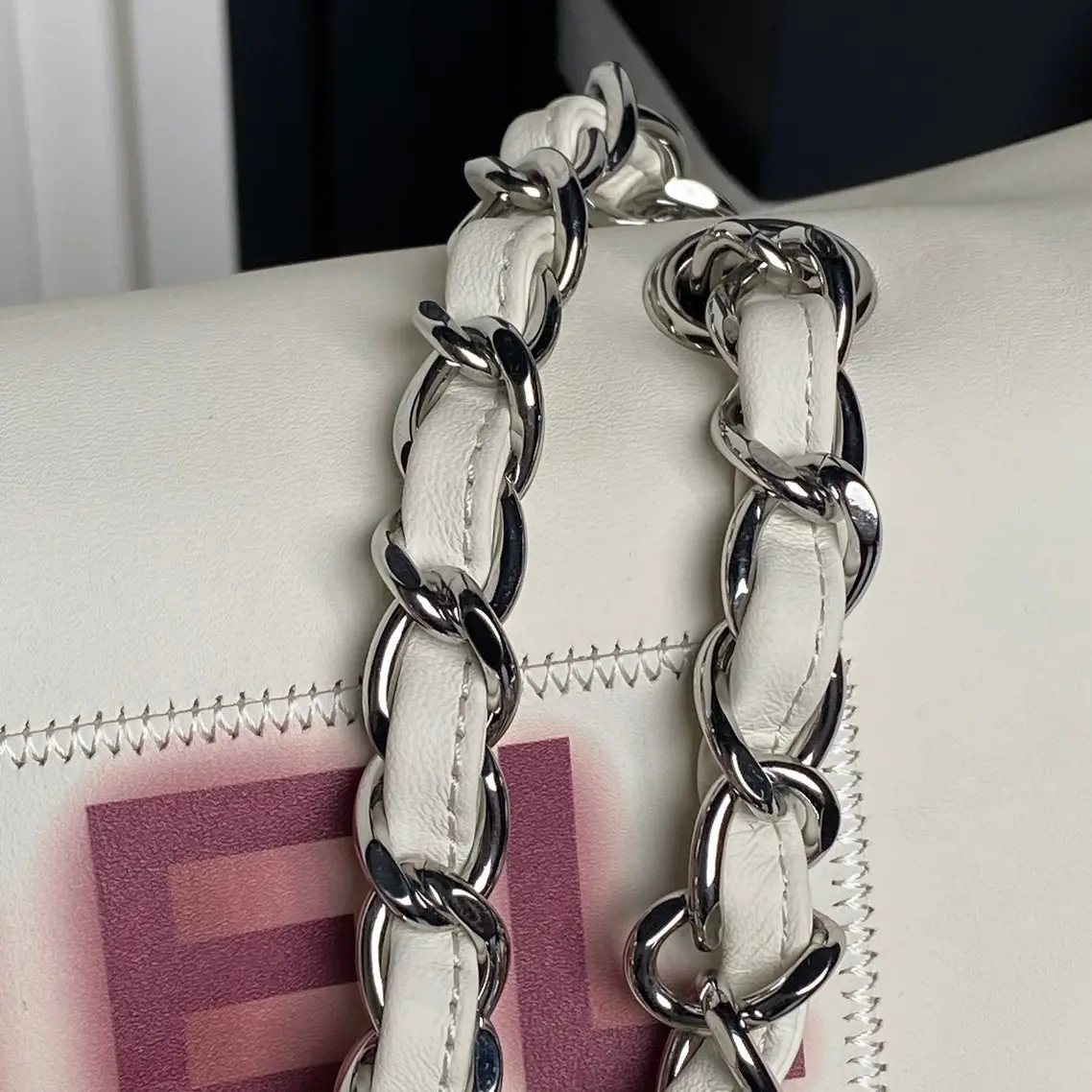 Chanel Vintage Large Tote Bag White