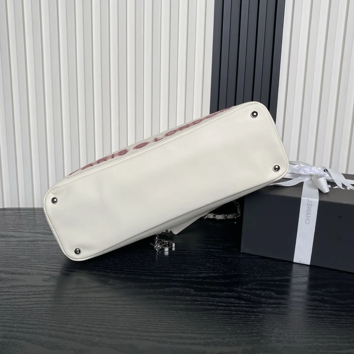 Chanel Vintage Large Tote Bag White