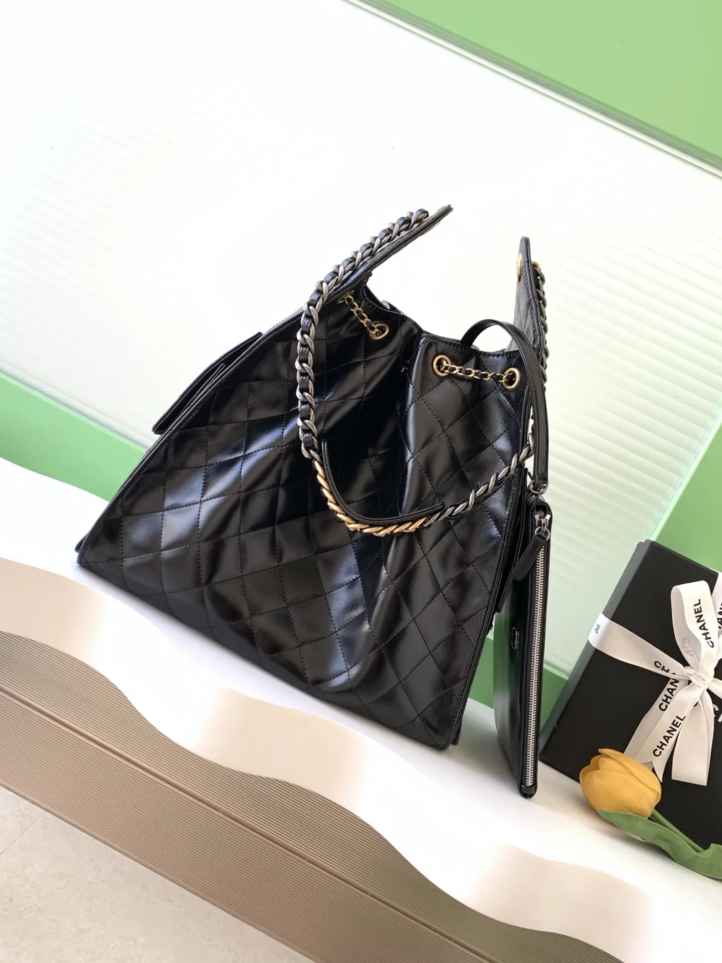 Chanel 25 Medium Handbag AS5311 Black