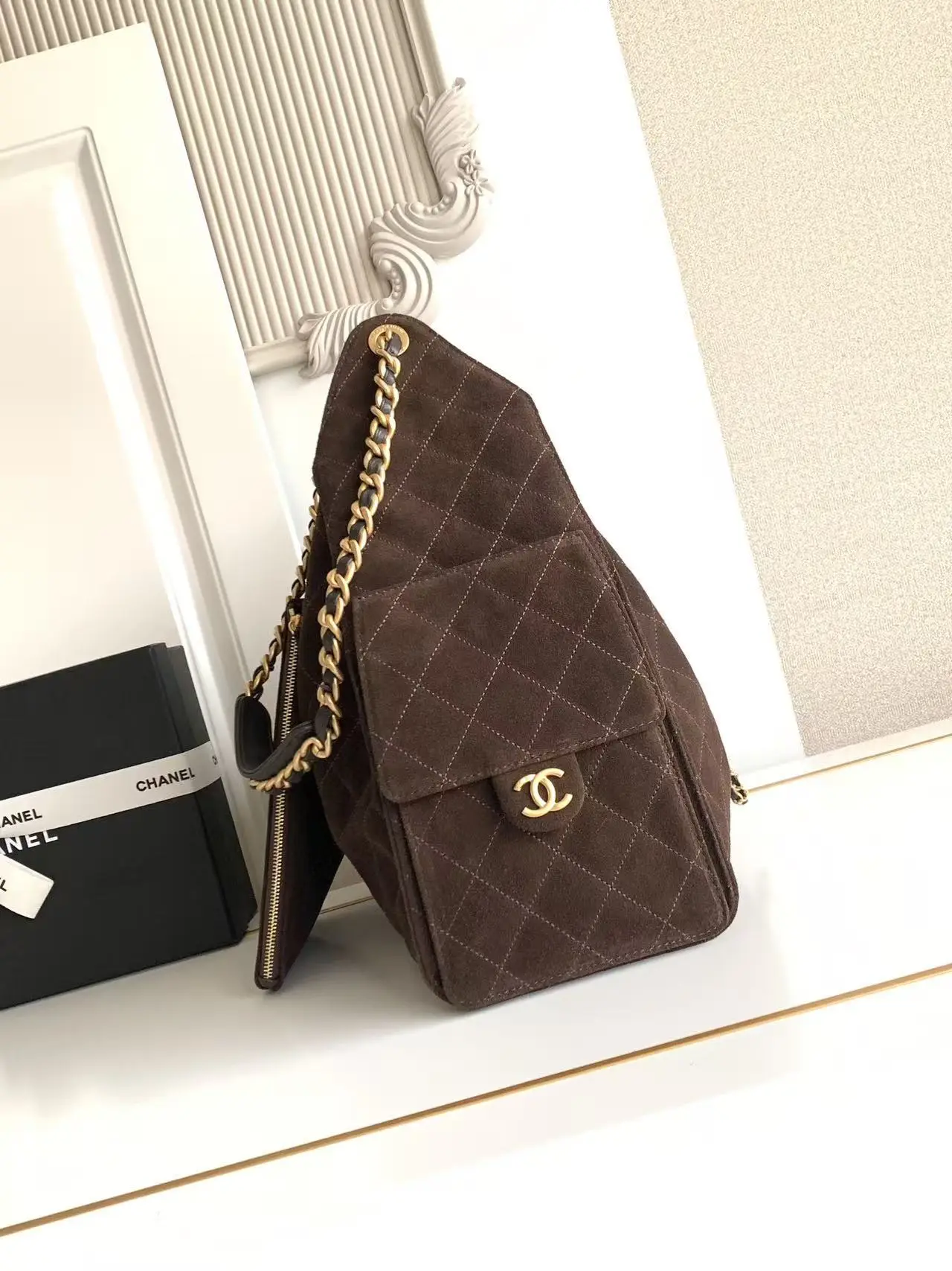 Chanel 25 Medium Handbag AS5311 Brown
