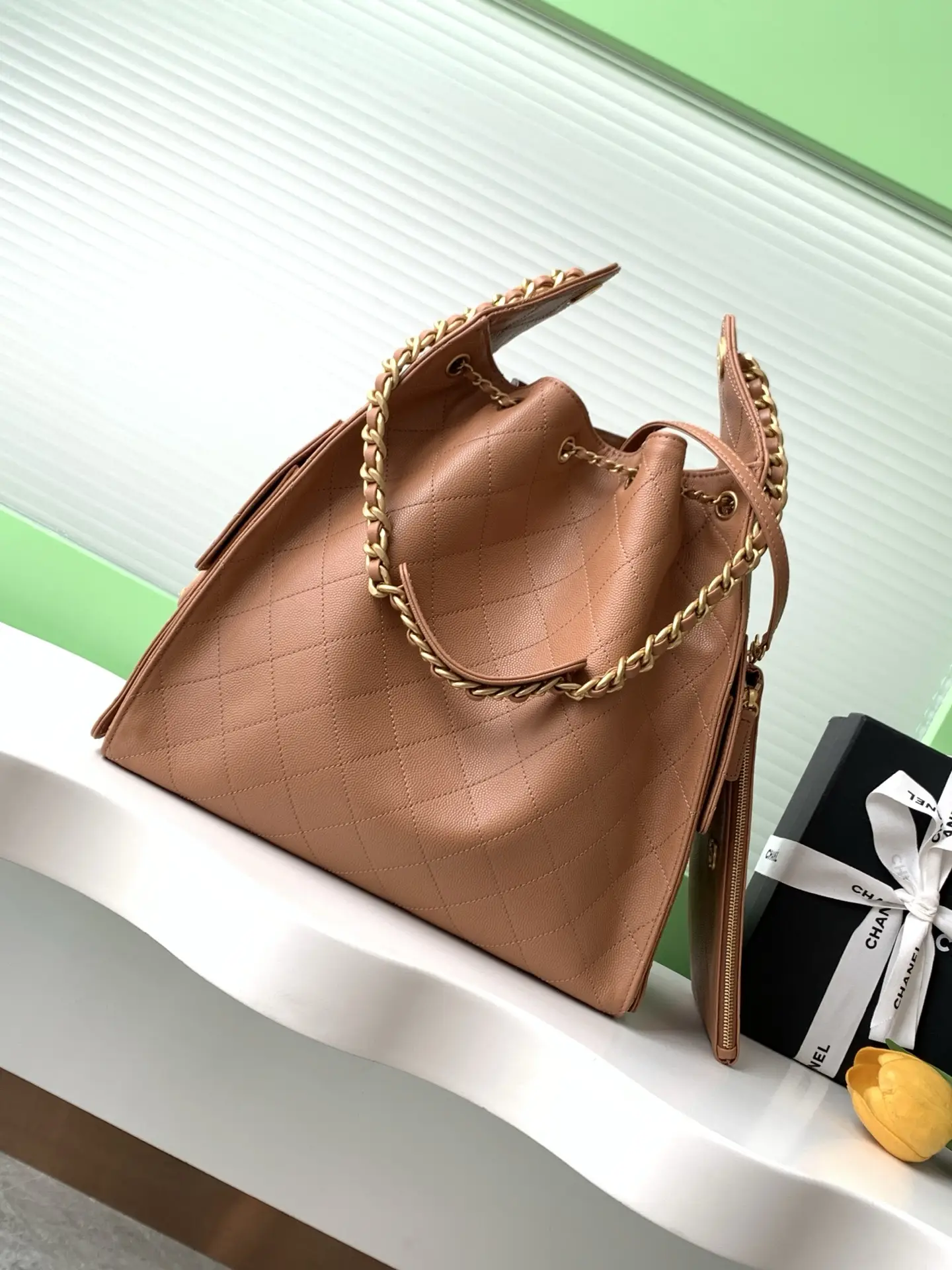 Chanel 25 Medium Handbag AS5311 Caramel