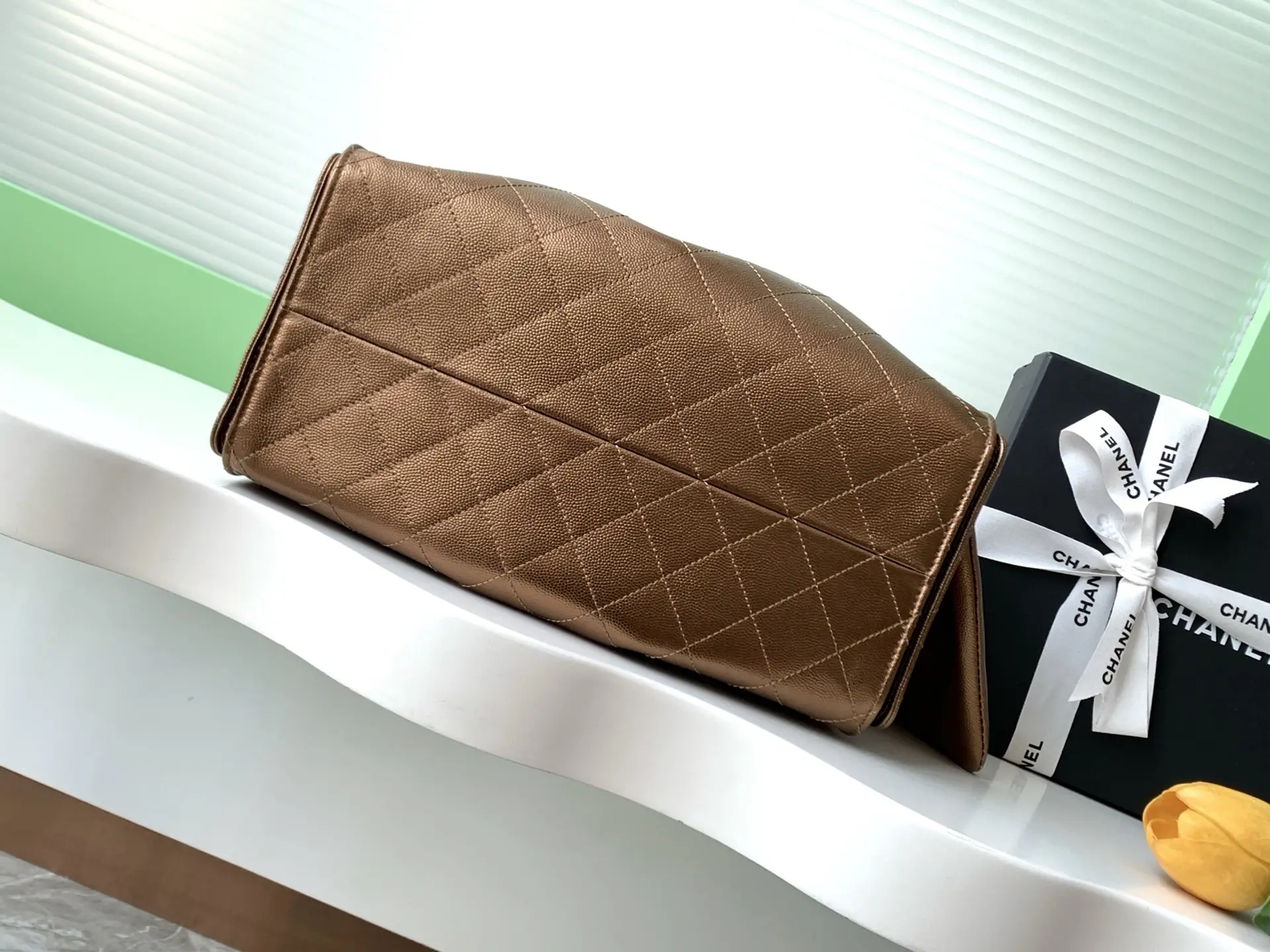 Chanel 25 Medium Handbag AS5311 Champagne Color