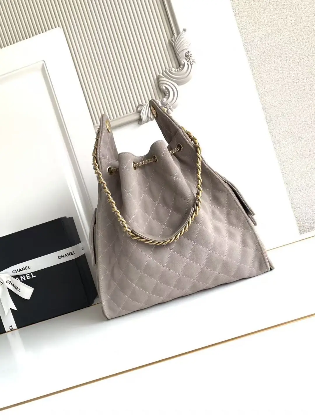 Chanel 25 Medium Handbag AS5311 Gray