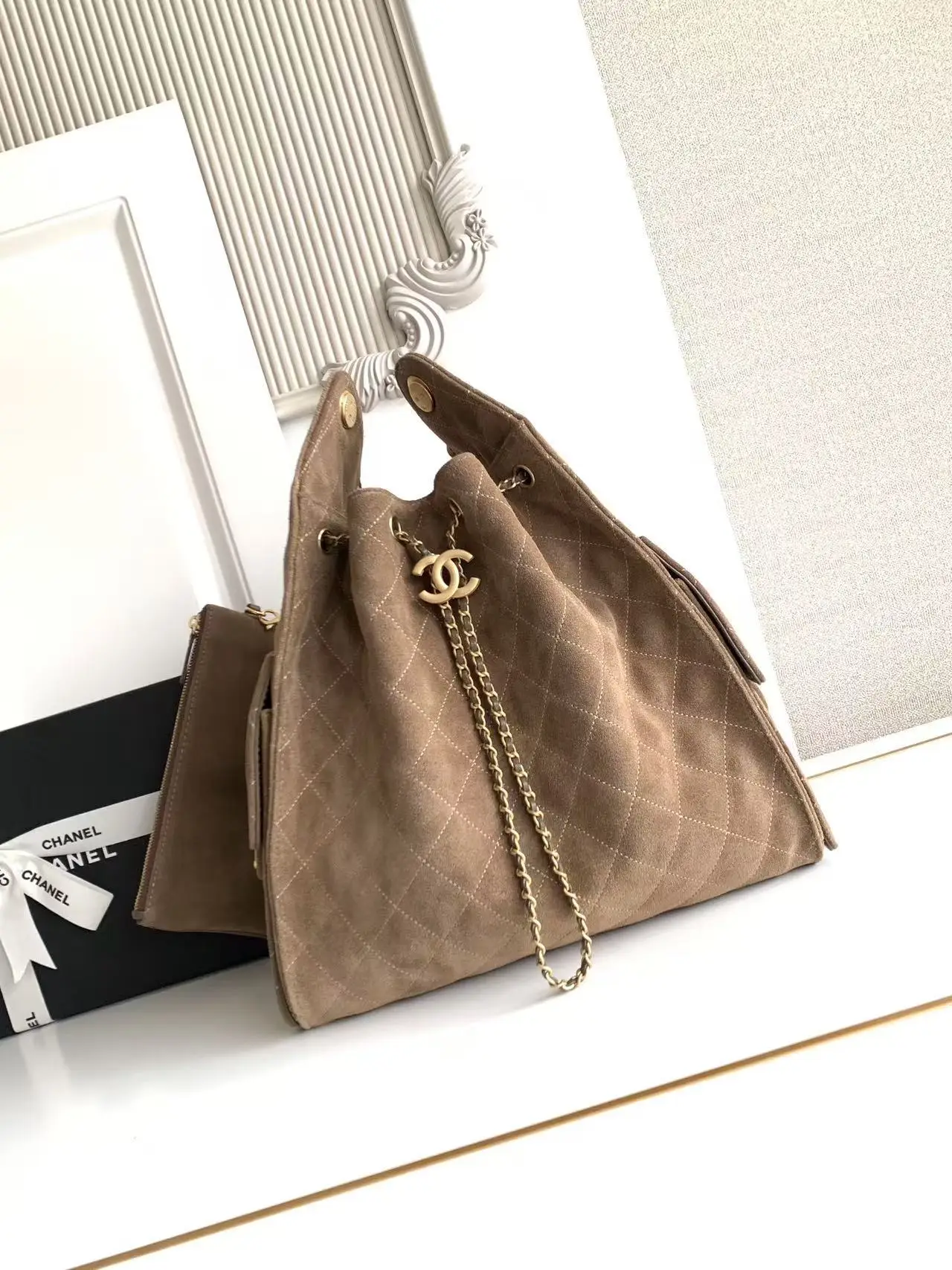 Chanel 25 Medium Handbag AS5311 Tan