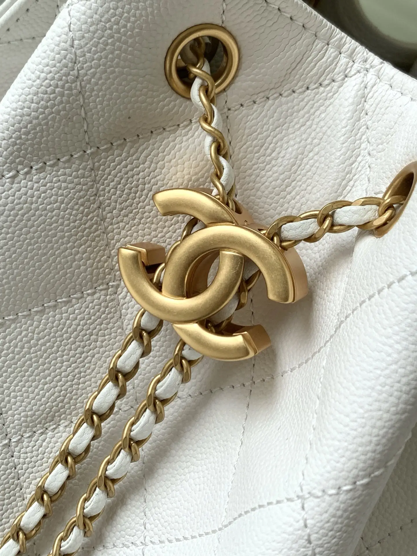 Chanel 25 Medium Handbag AS5311 White