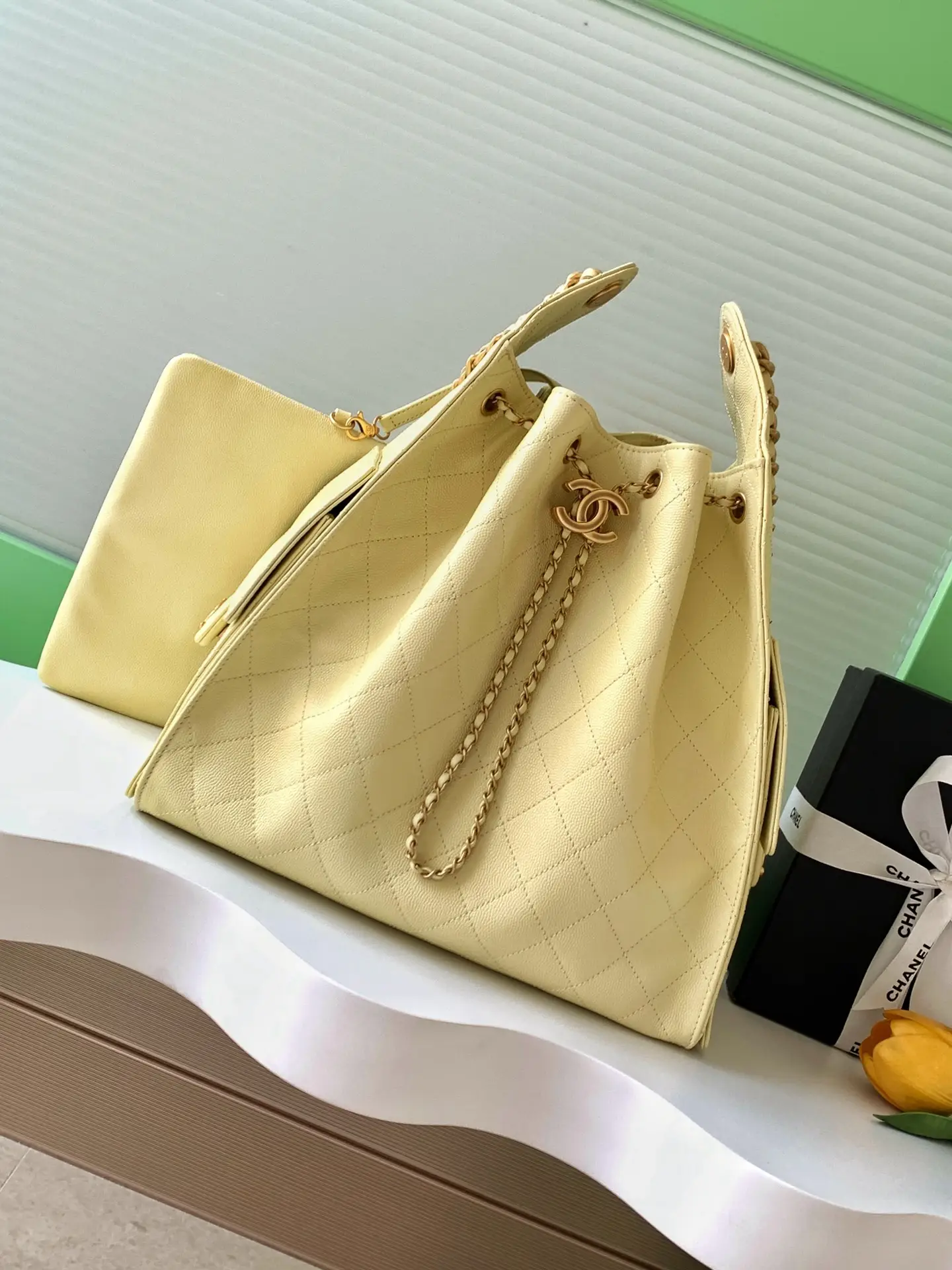 Chanel 25 Medium Handbag AS5311 Yellow