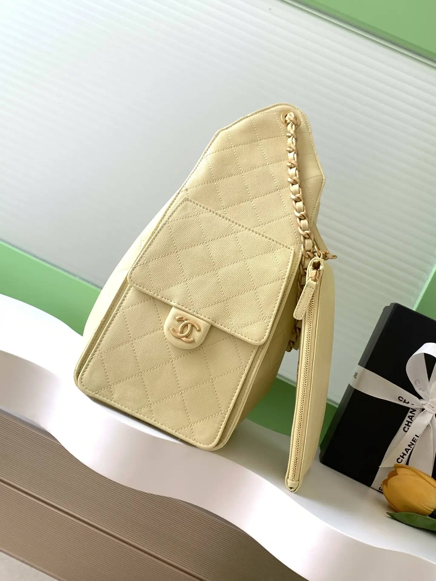 Chanel 25 Medium Handbag AS5311 Yellow