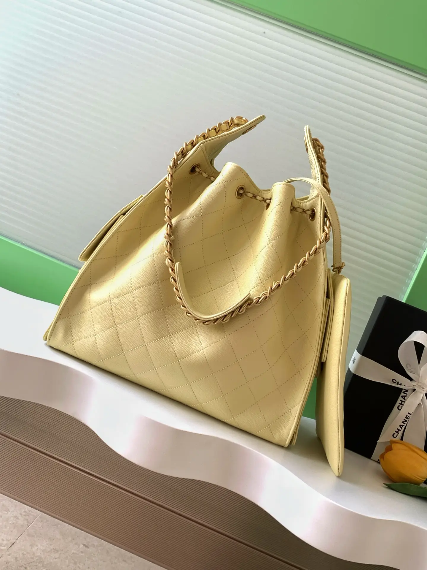 Chanel 25 Medium Handbag AS5311 Yellow