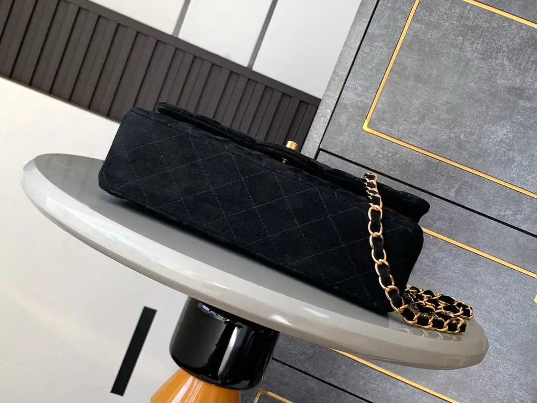 Chanel 2.55 Flap Bag Suede Black