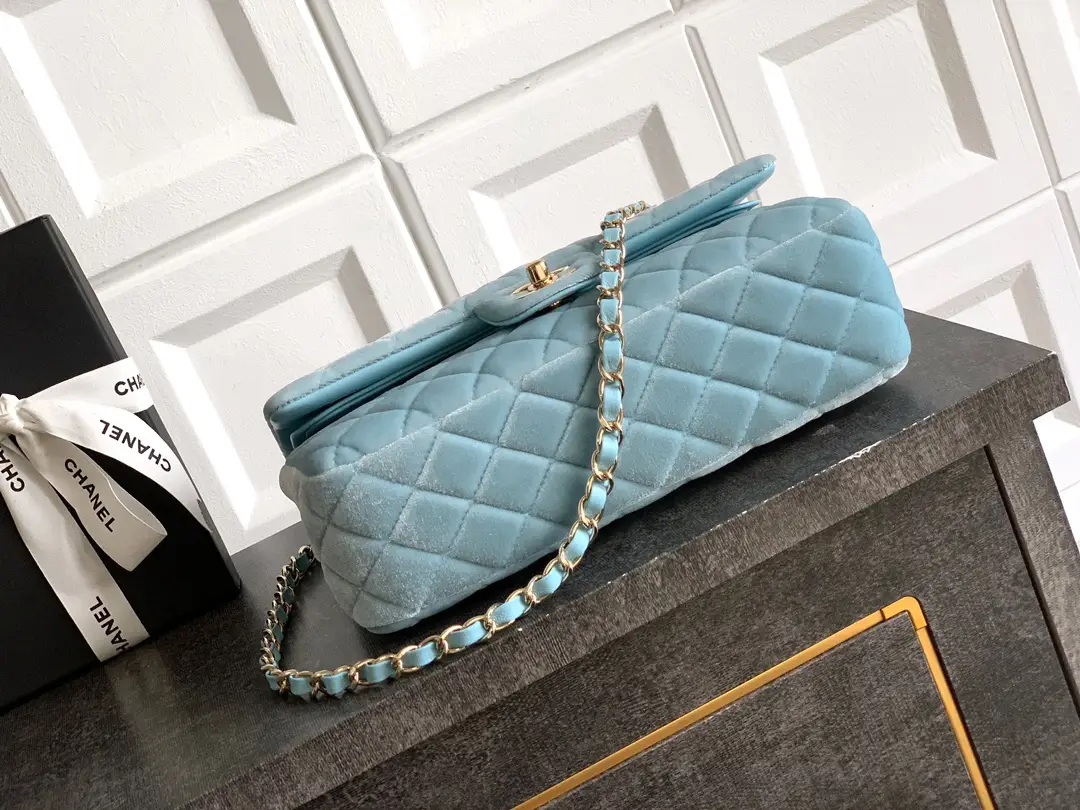 Chanel 2.55 Flap Bag Suede Blue