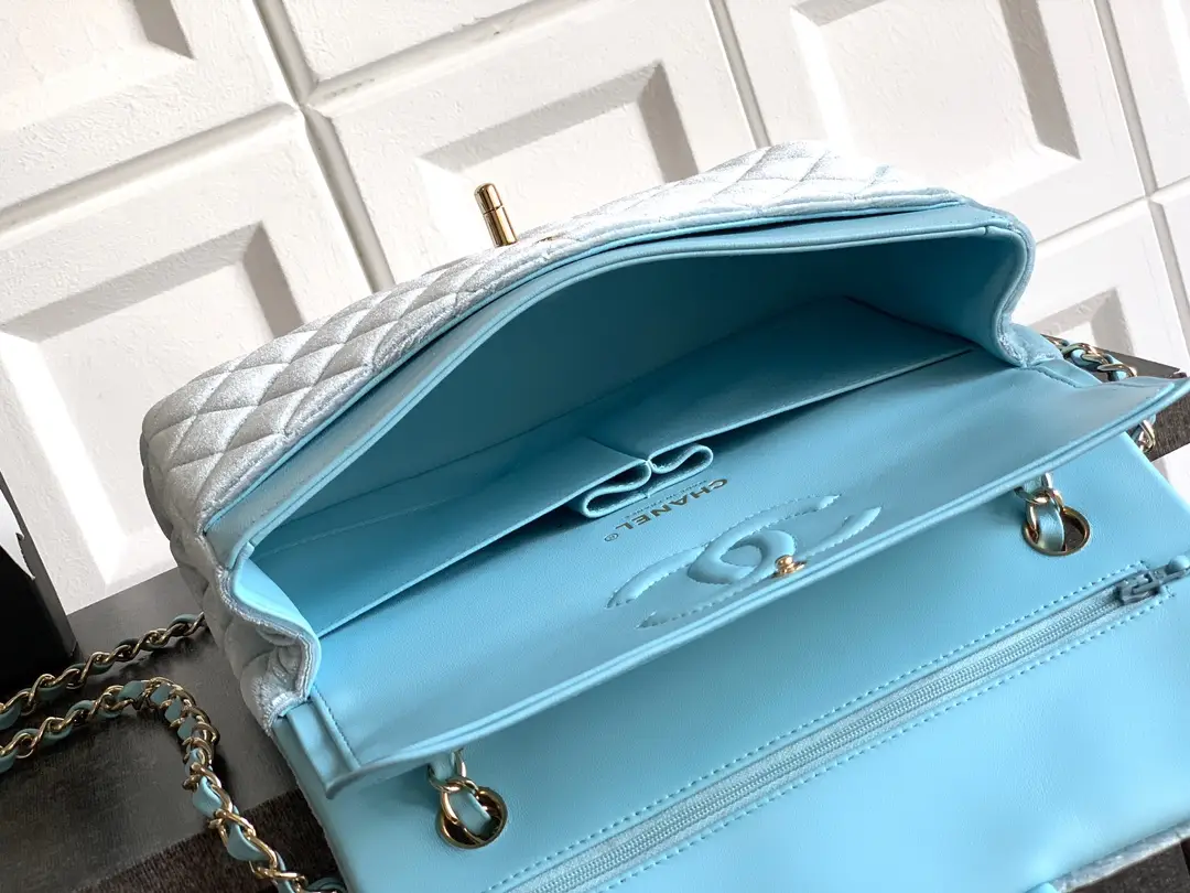 Chanel 2.55 Flap Bag Suede Blue