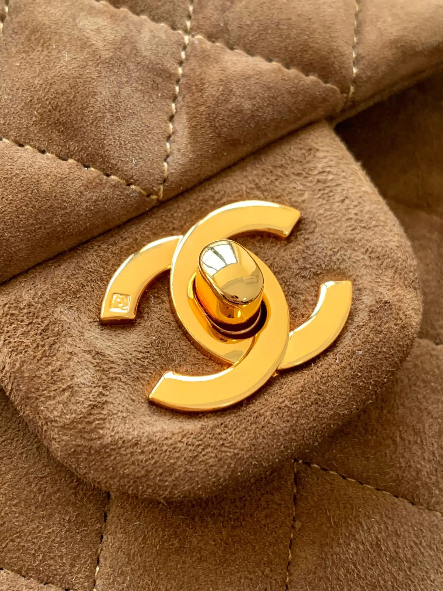Chanel 2.55 Flap Bag Suede Brown