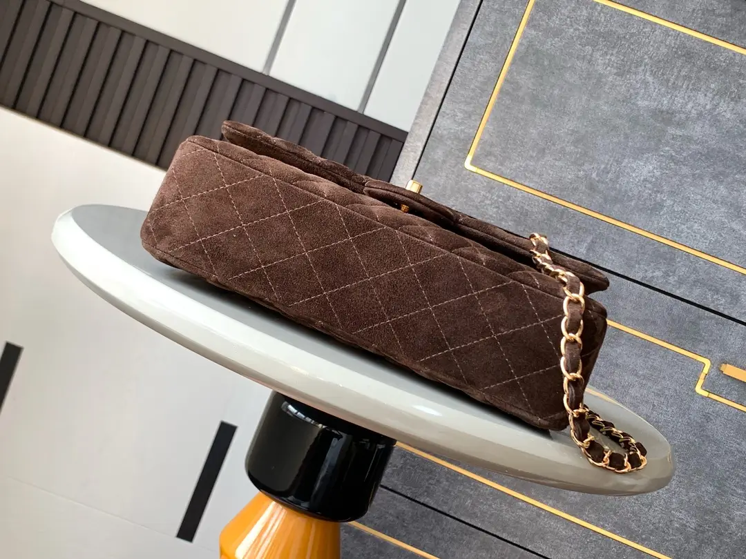 Chanel 2.55 Flap Bag Suede Coffee Brown