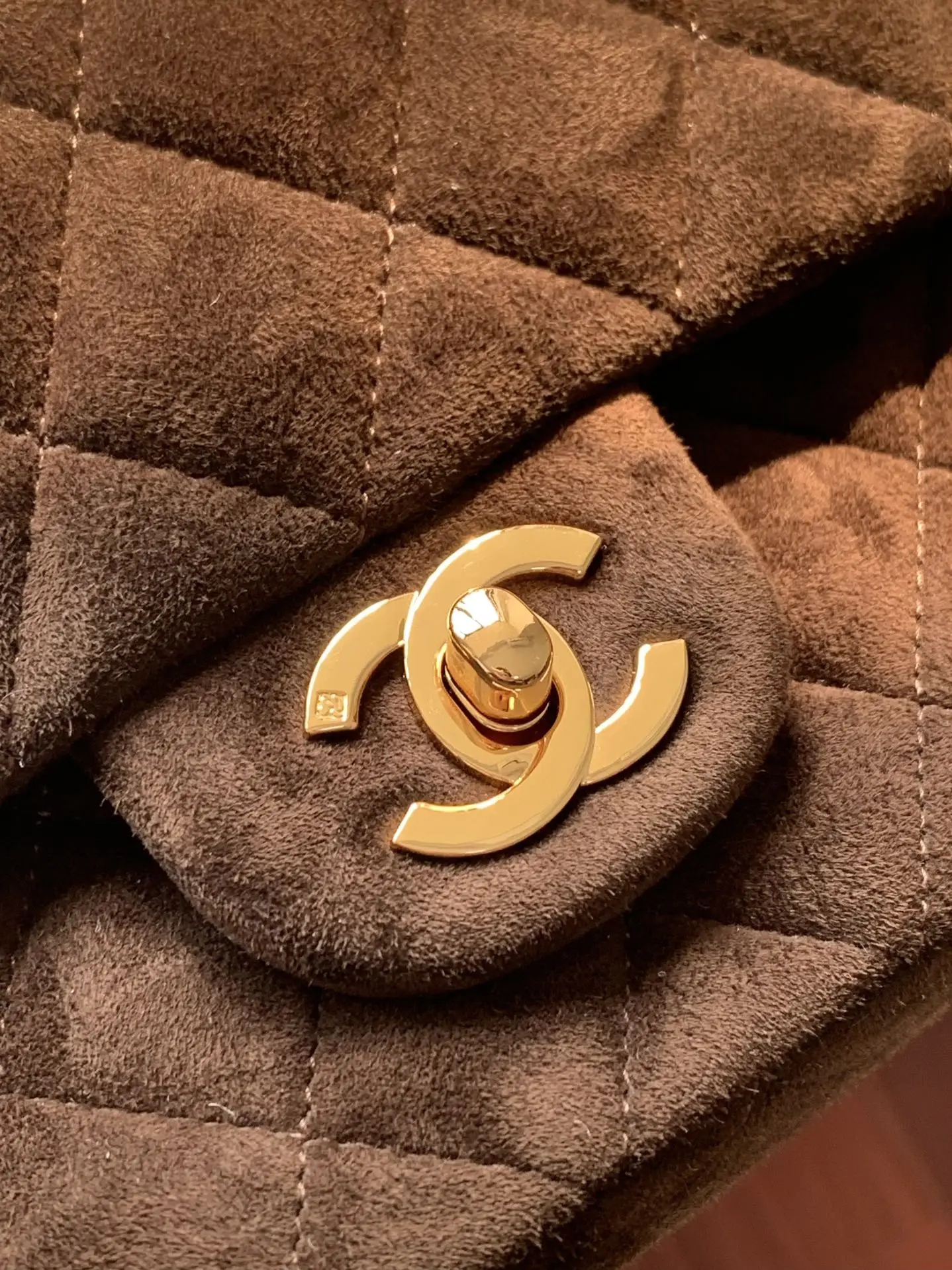 Chanel 2.55 Flap Bag Suede Coffee Brown