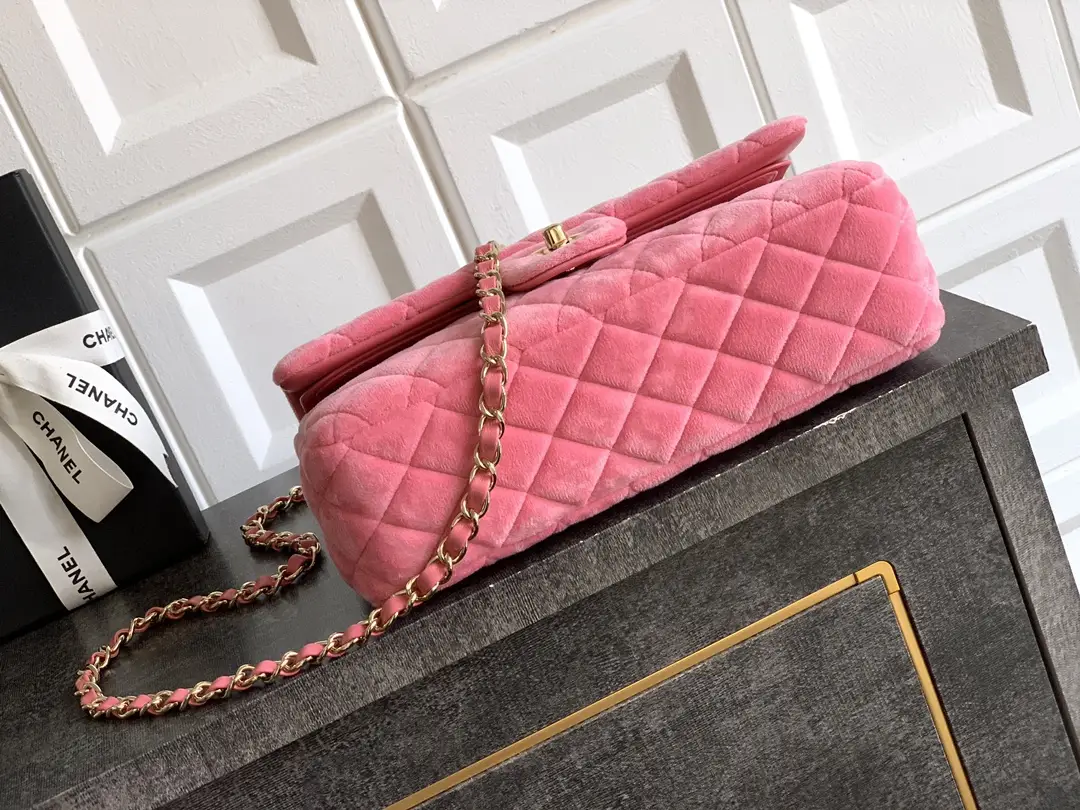 Chanel 2.55 Flap Bag Suede Pink