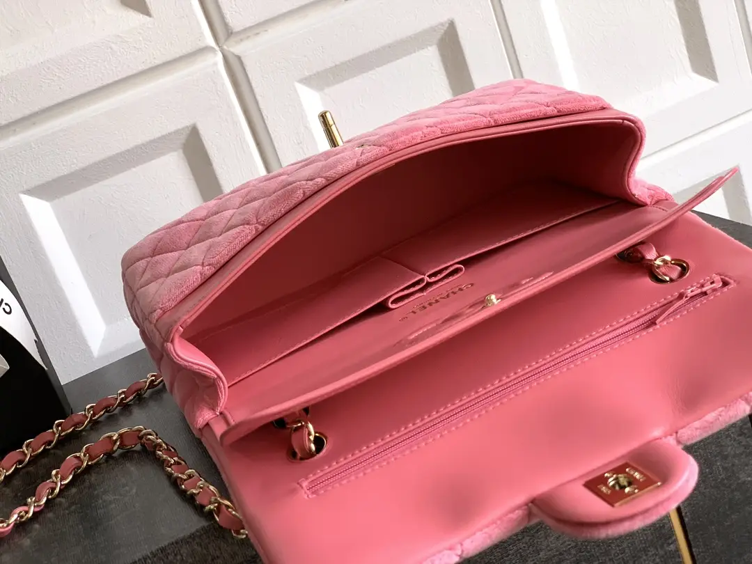 Chanel 2.55 Flap Bag Suede Pink