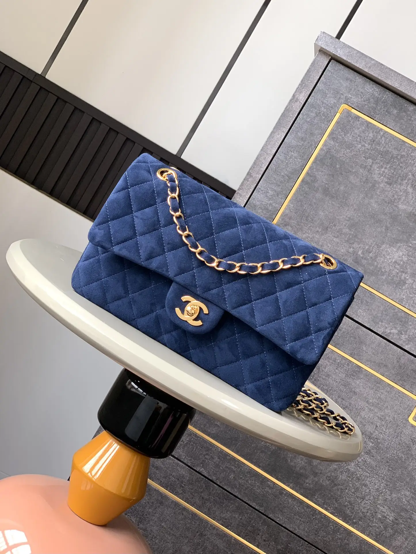 Chanel 2.55 Flap Bag Suede Royal Blue