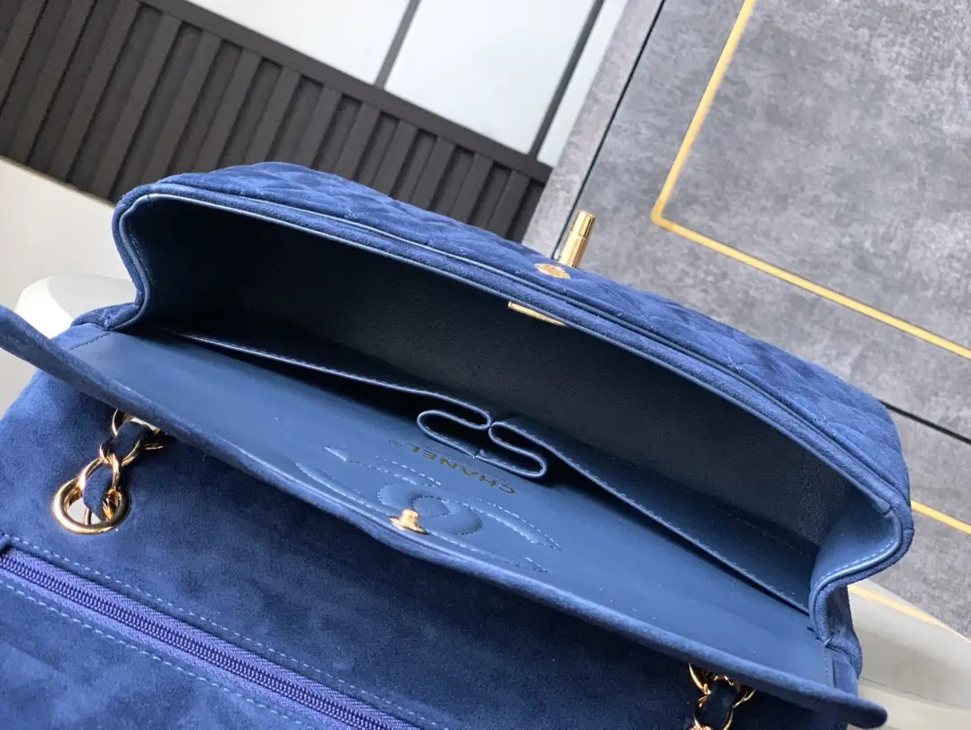 Chanel 2.55 Flap Bag Suede Royal Blue