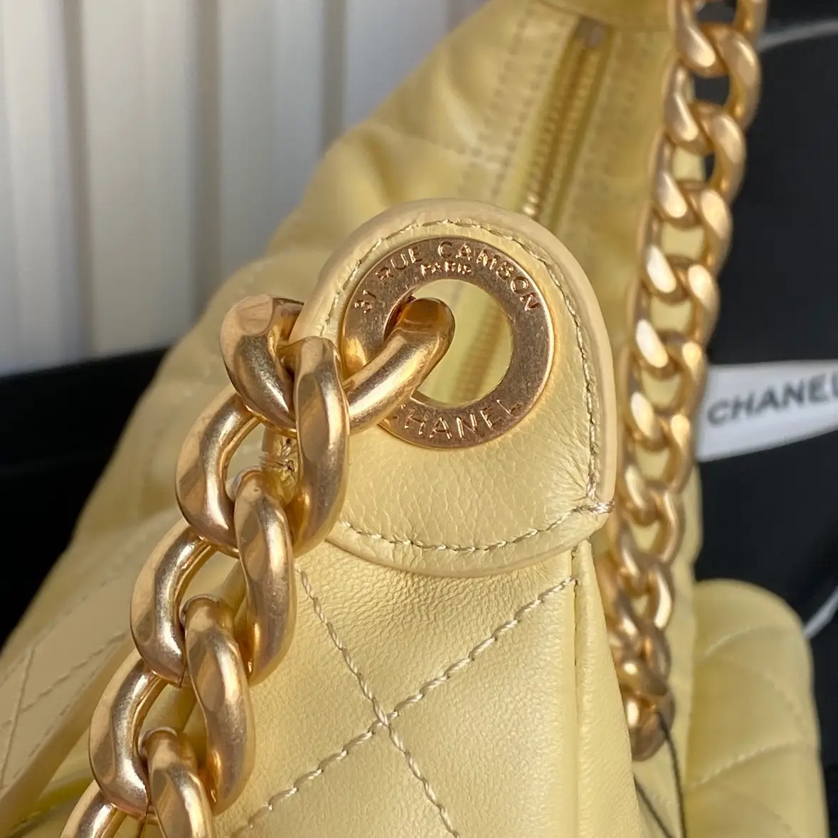 Chanel 25C Maxi Hobo Bag AS5302 Yellow