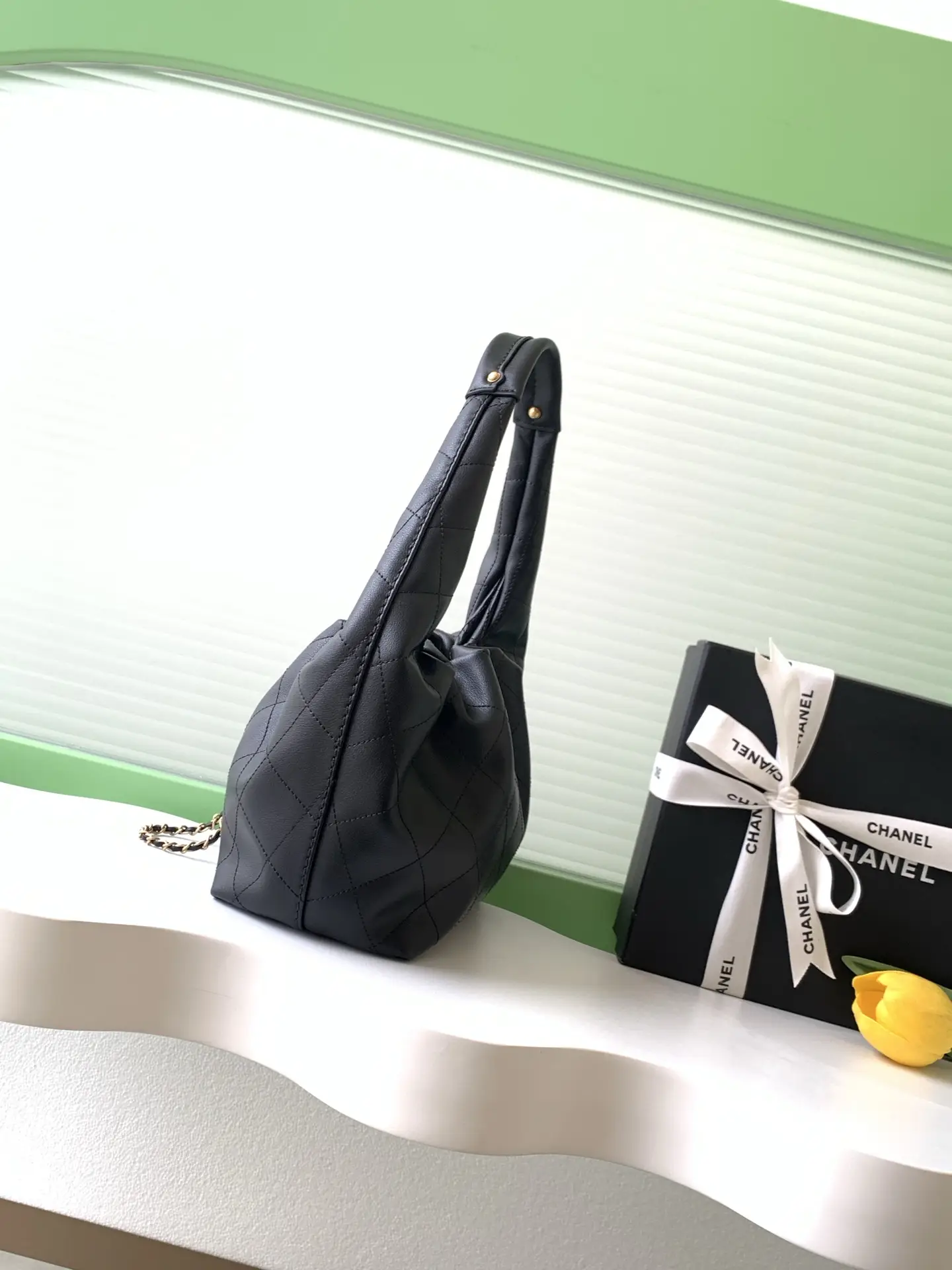 Chanel 26C Hobo Handbag AS5976 Black