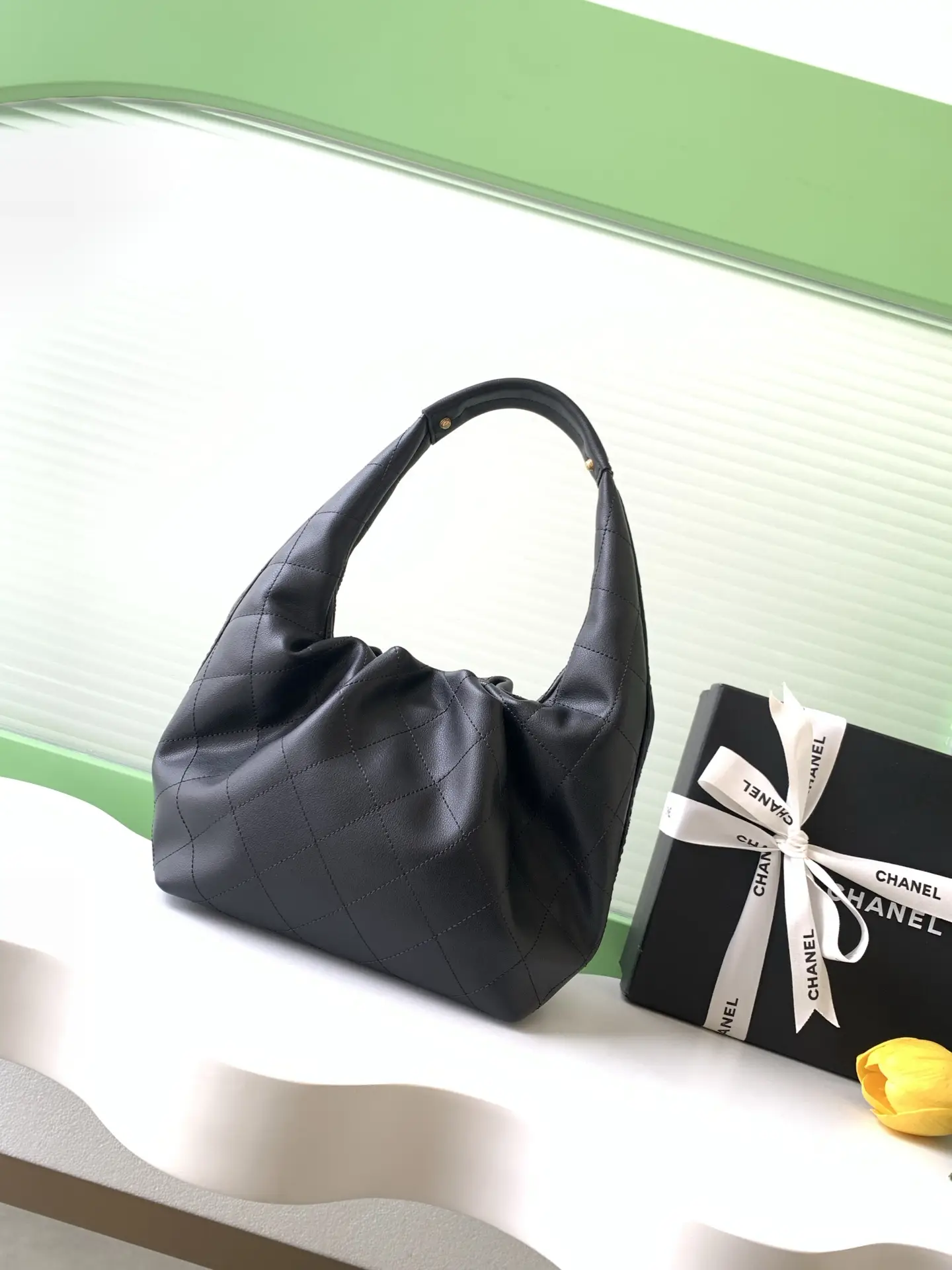 Chanel 26C Hobo Handbag AS5976 Black