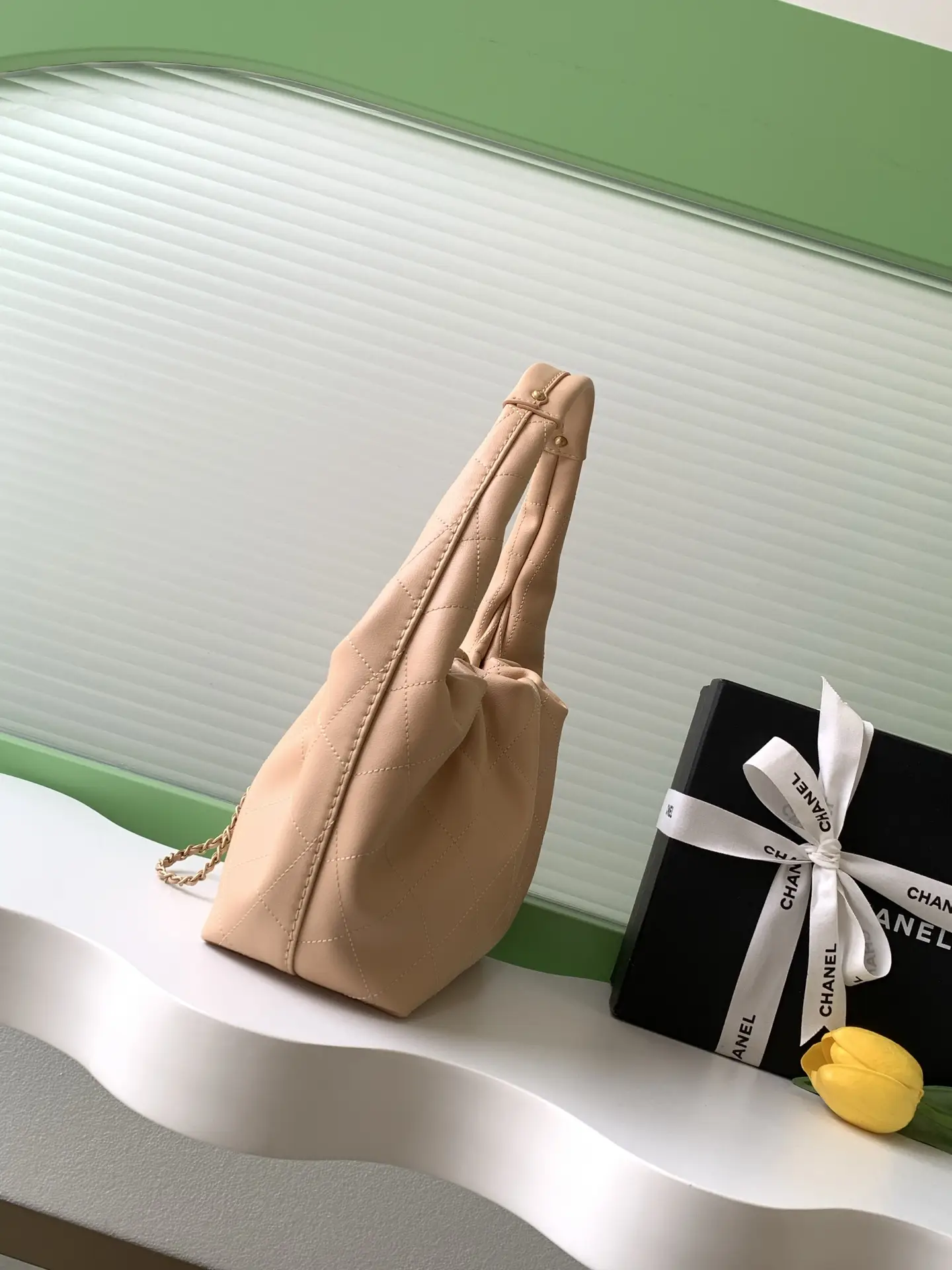 Chanel 26C Hobo Handbag AS5976 Coral