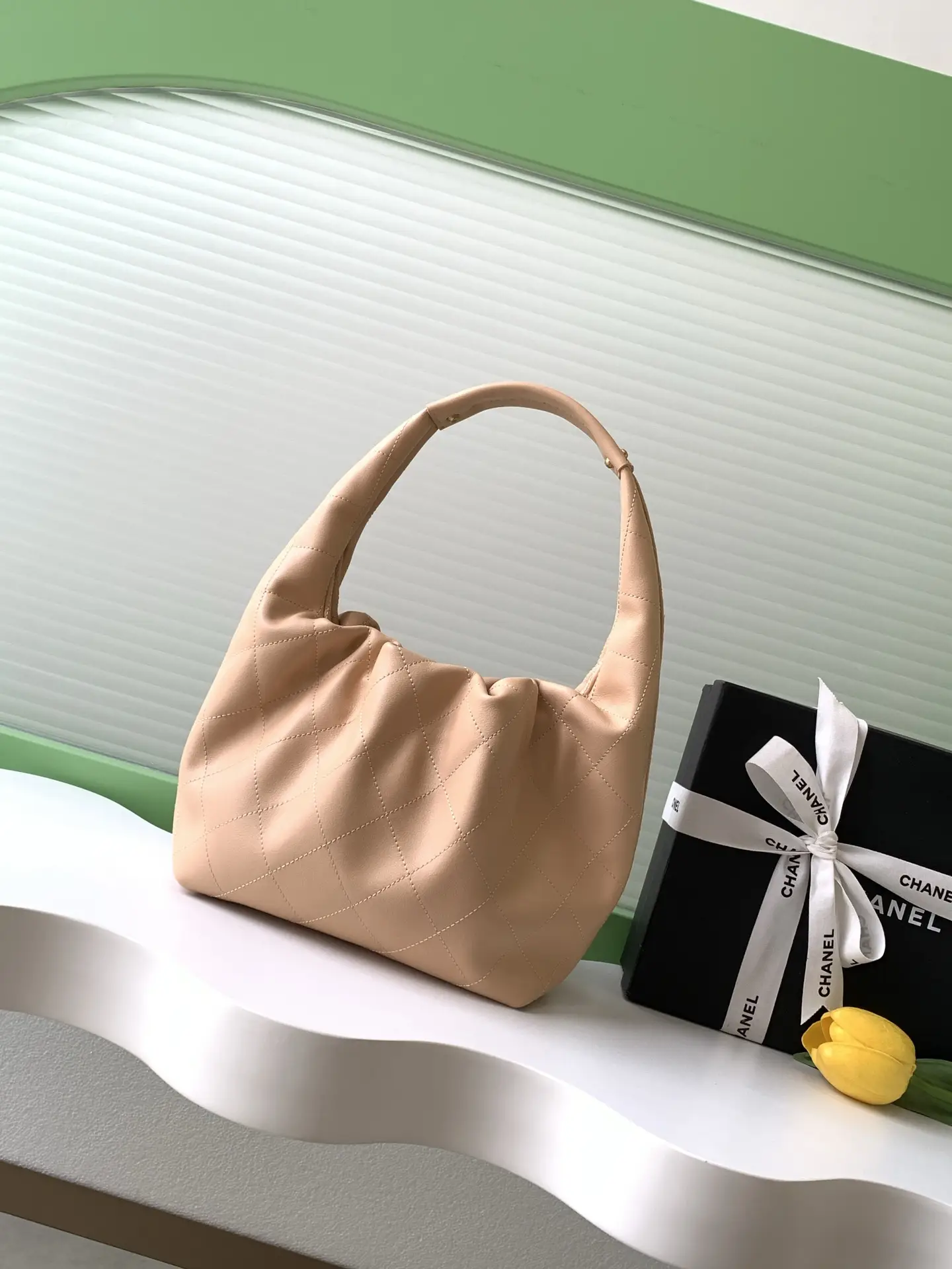 Chanel 26C Hobo Handbag AS5976 Coral