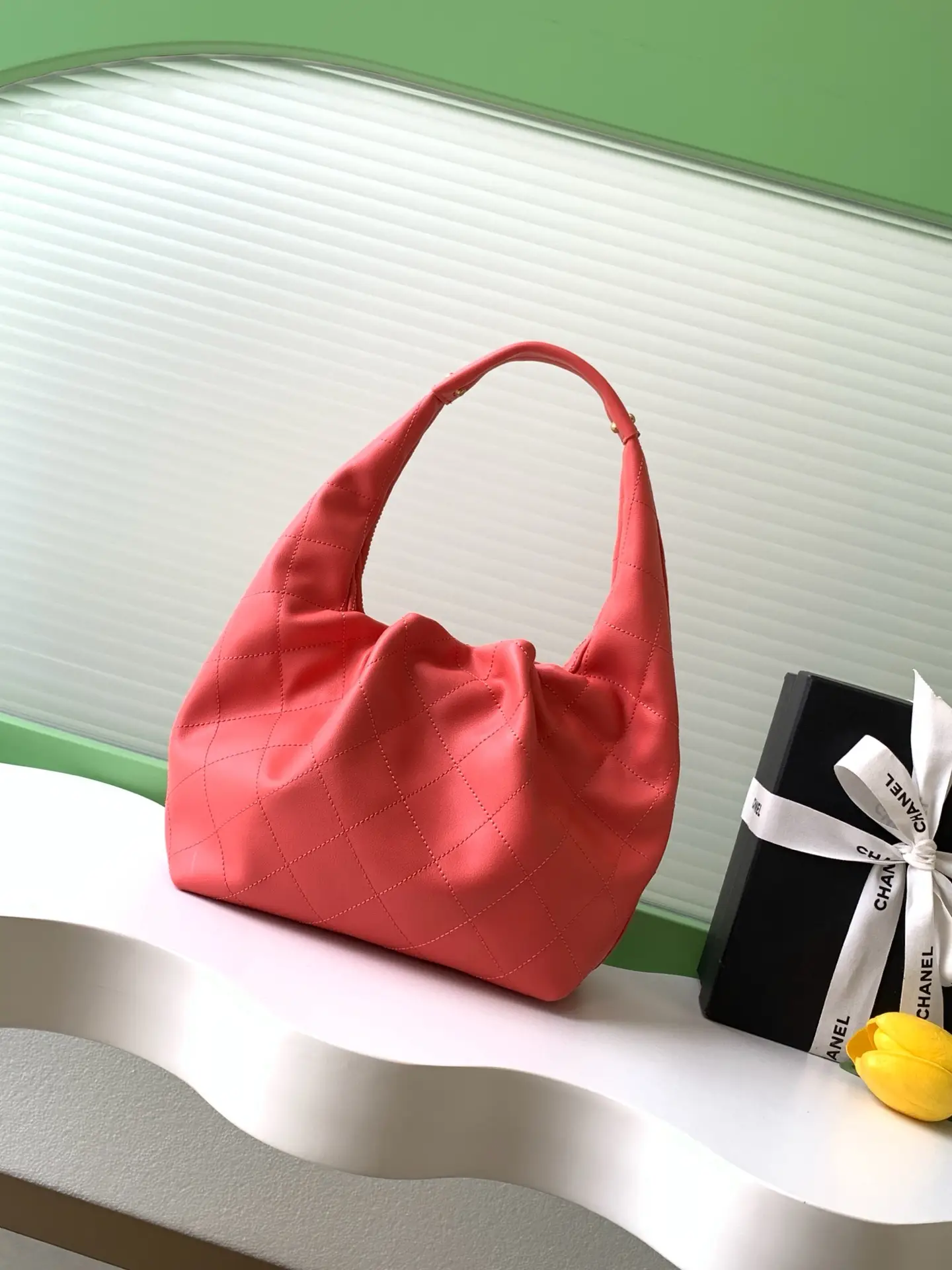 Chanel 26C Hobo Handbag AS5976 Red