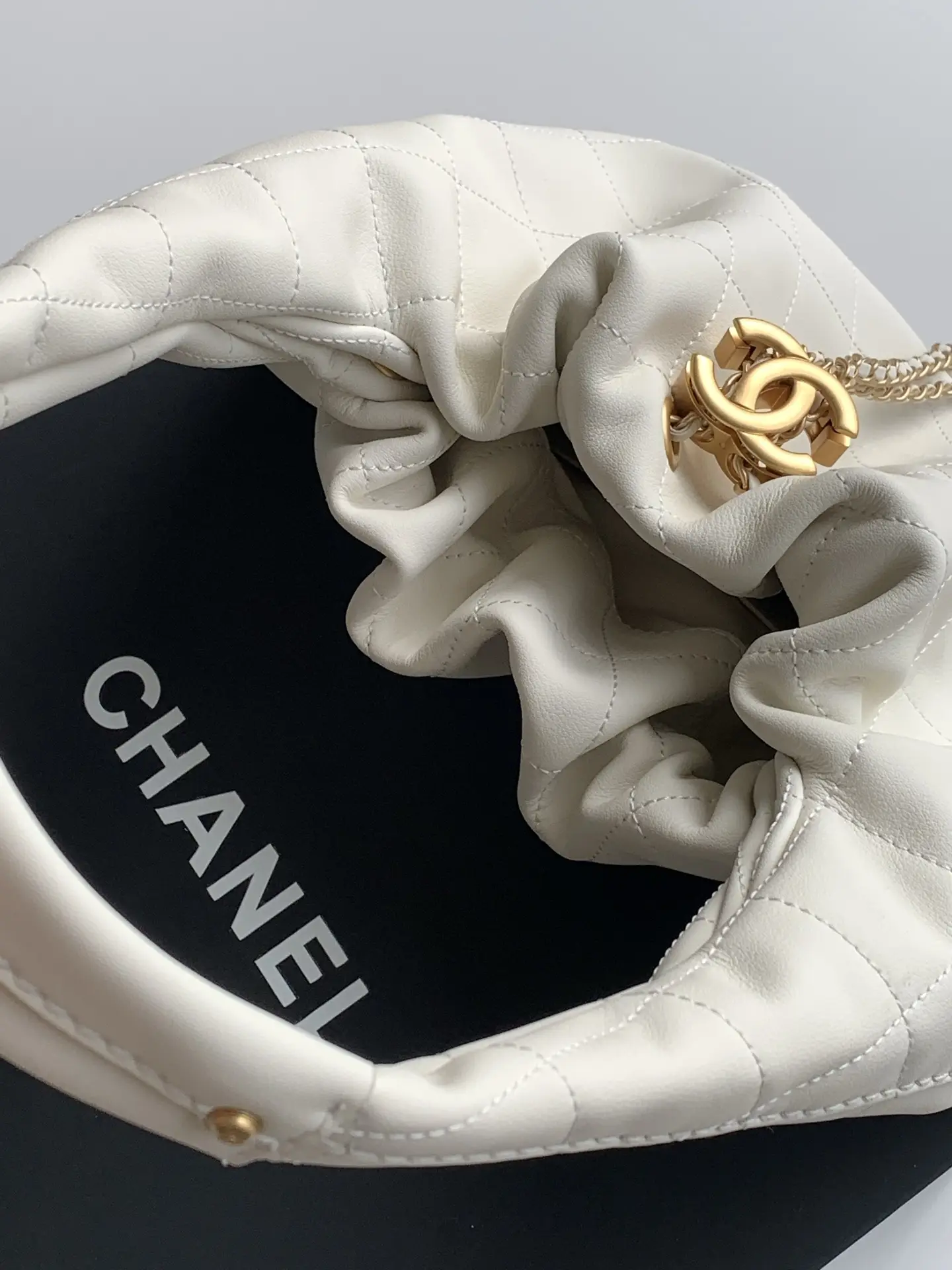 Chanel 26C Hobo Handbag AS5976 White