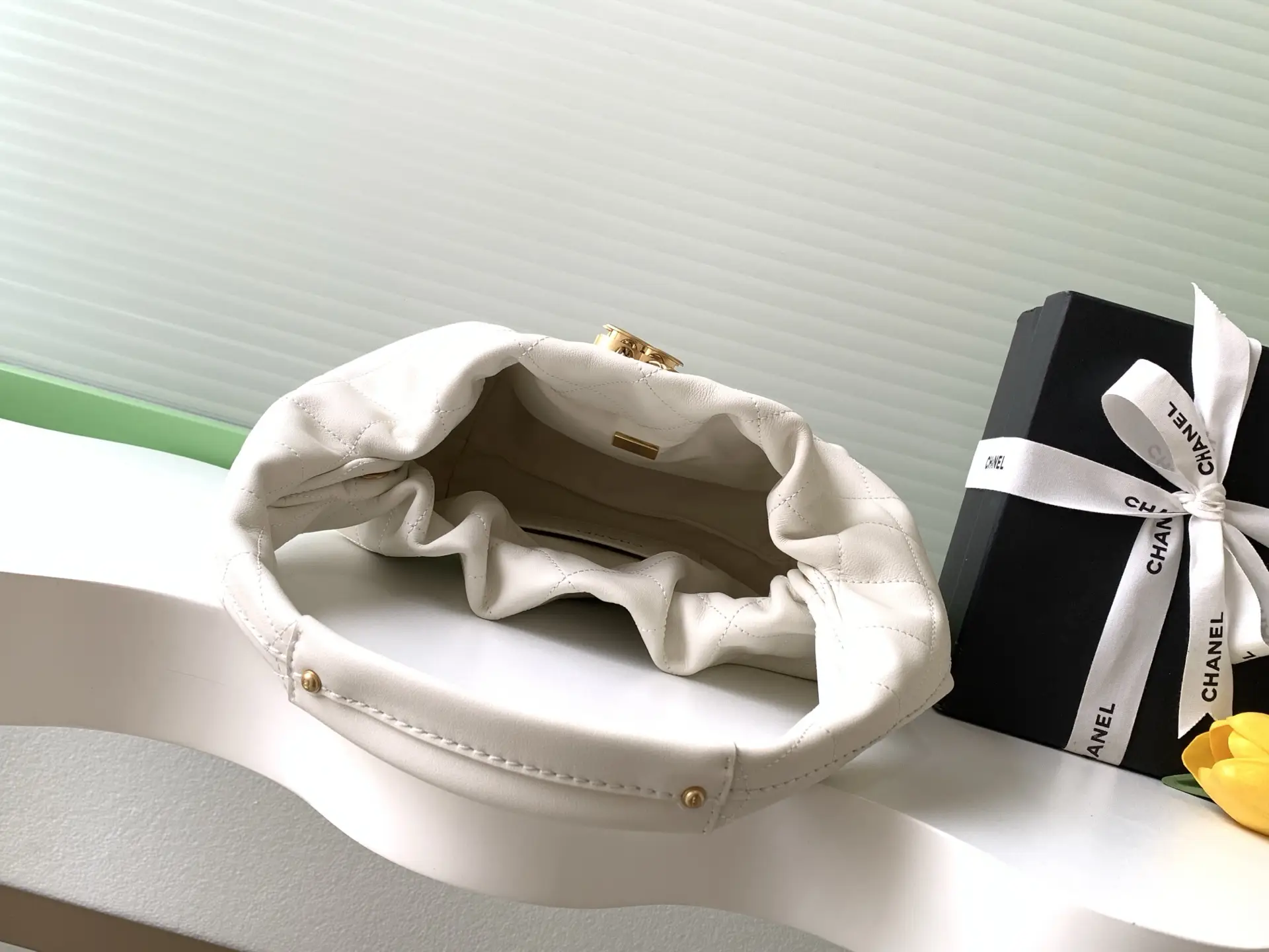 Chanel 26C Hobo Handbag AS5976 White