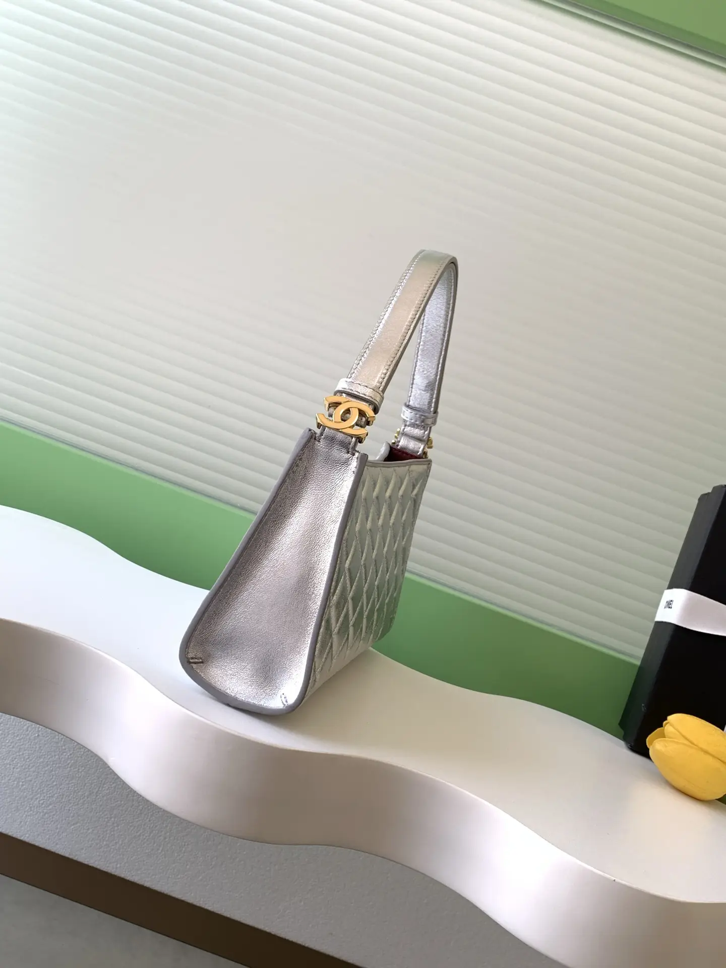 Chanel 26X Hobo Bag AS6045 Sliver