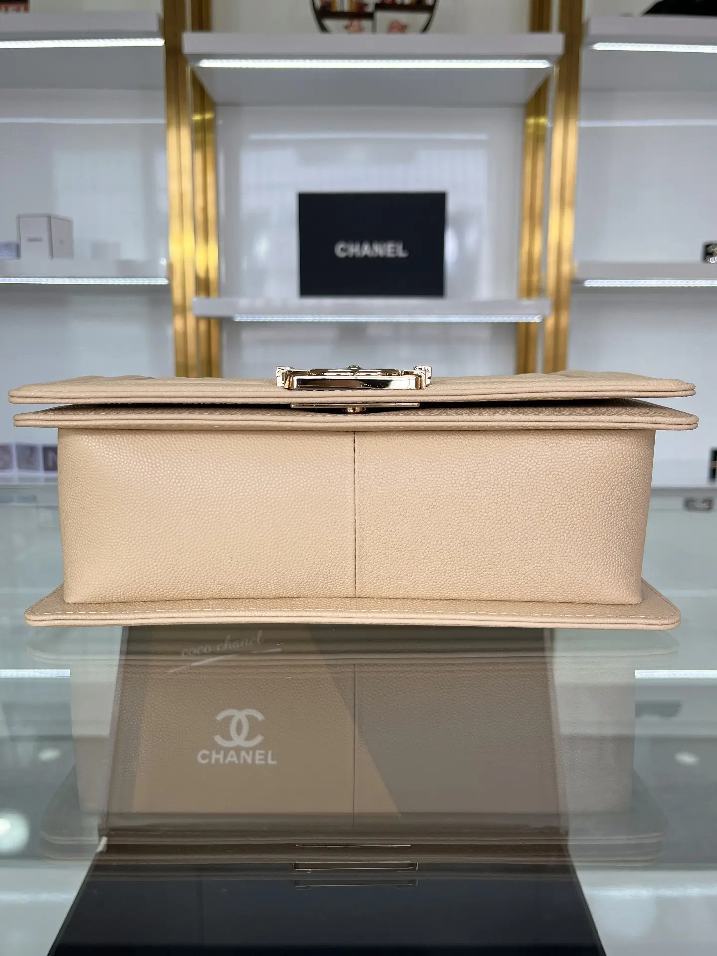Chanel Boy Handbag A67086 Apricot