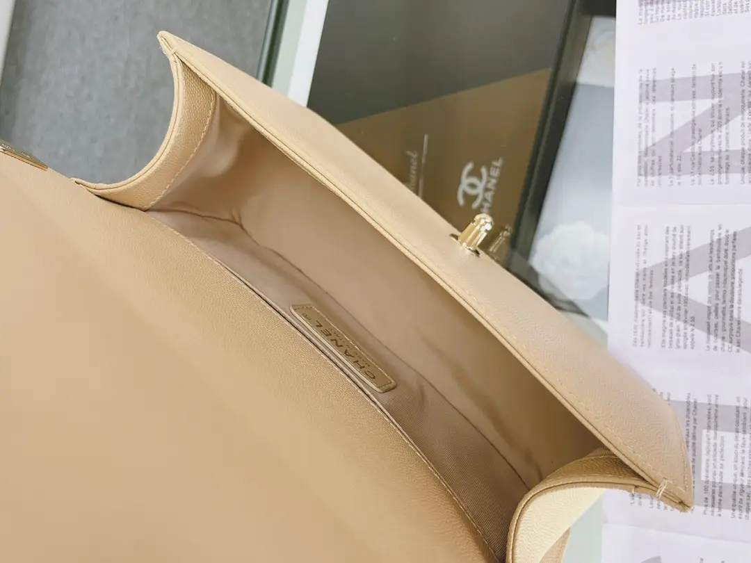 Chanel Boy Handbag A67086 Apricot