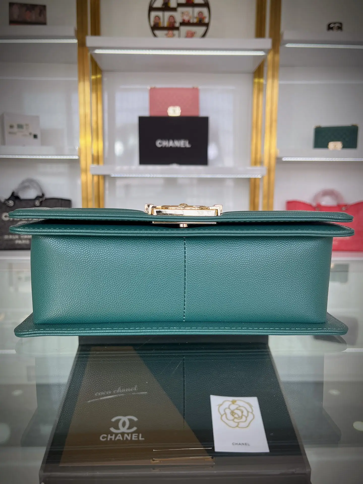 Chanel Boy Handbag A67086 Dark Green