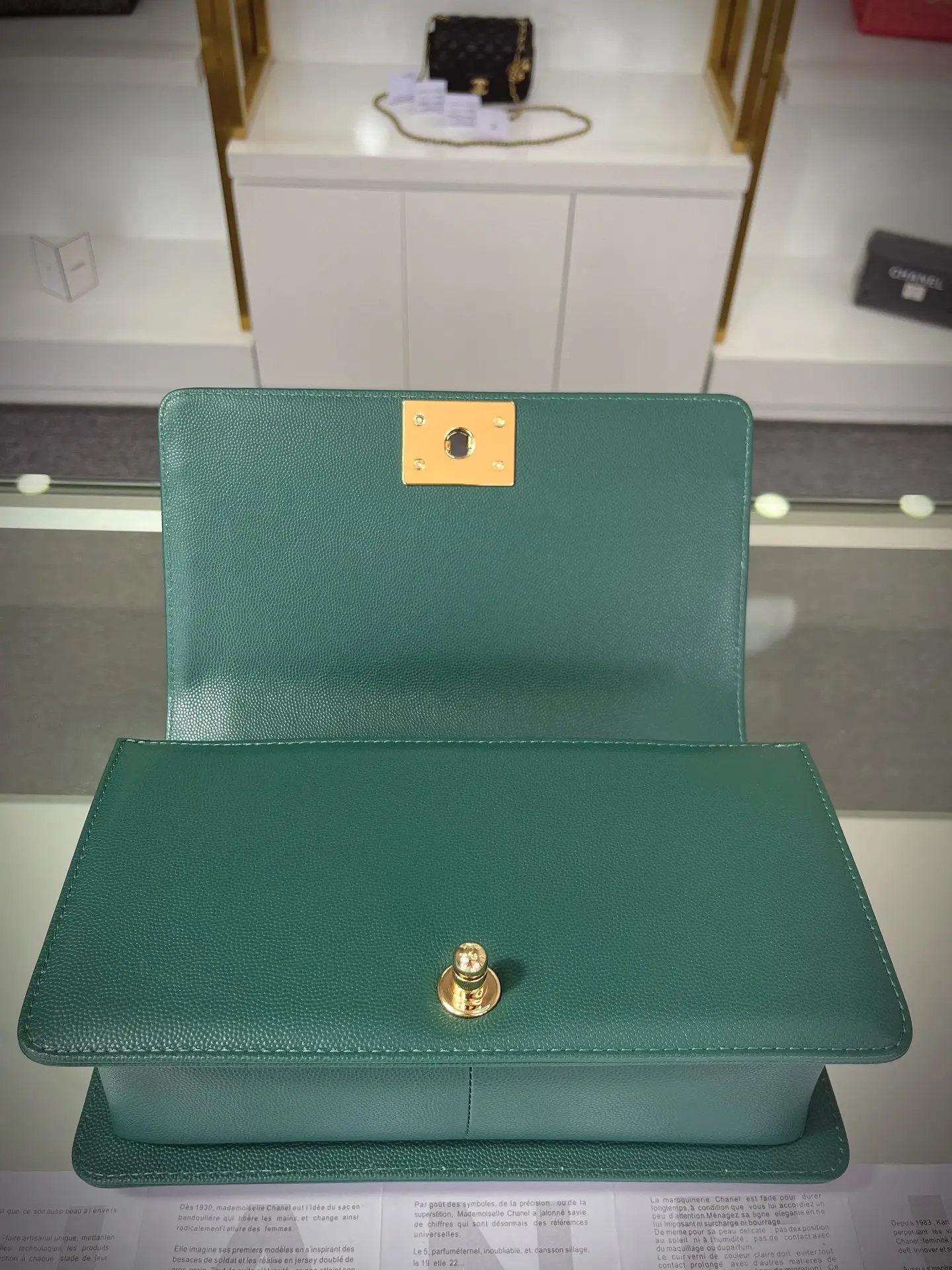 Chanel Boy Handbag A67086 Dark Green