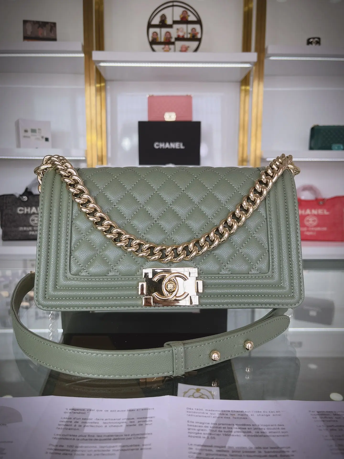 Chanel Boy Handbag A67086 Green