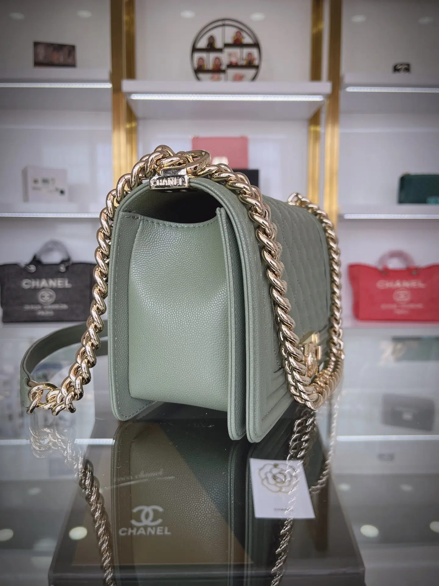 Chanel Boy Handbag A67086 Green