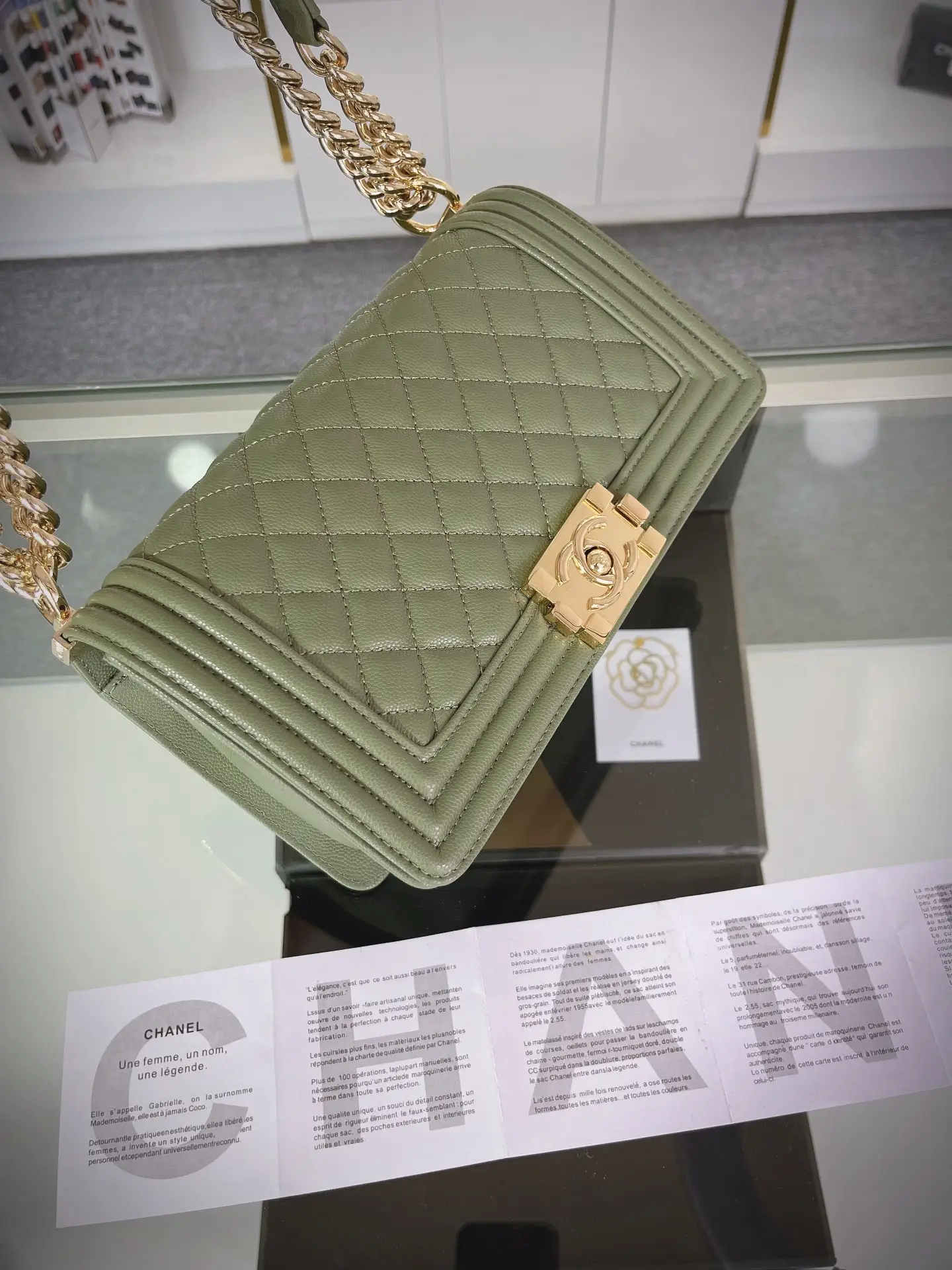 Chanel Boy Handbag A67086 Green