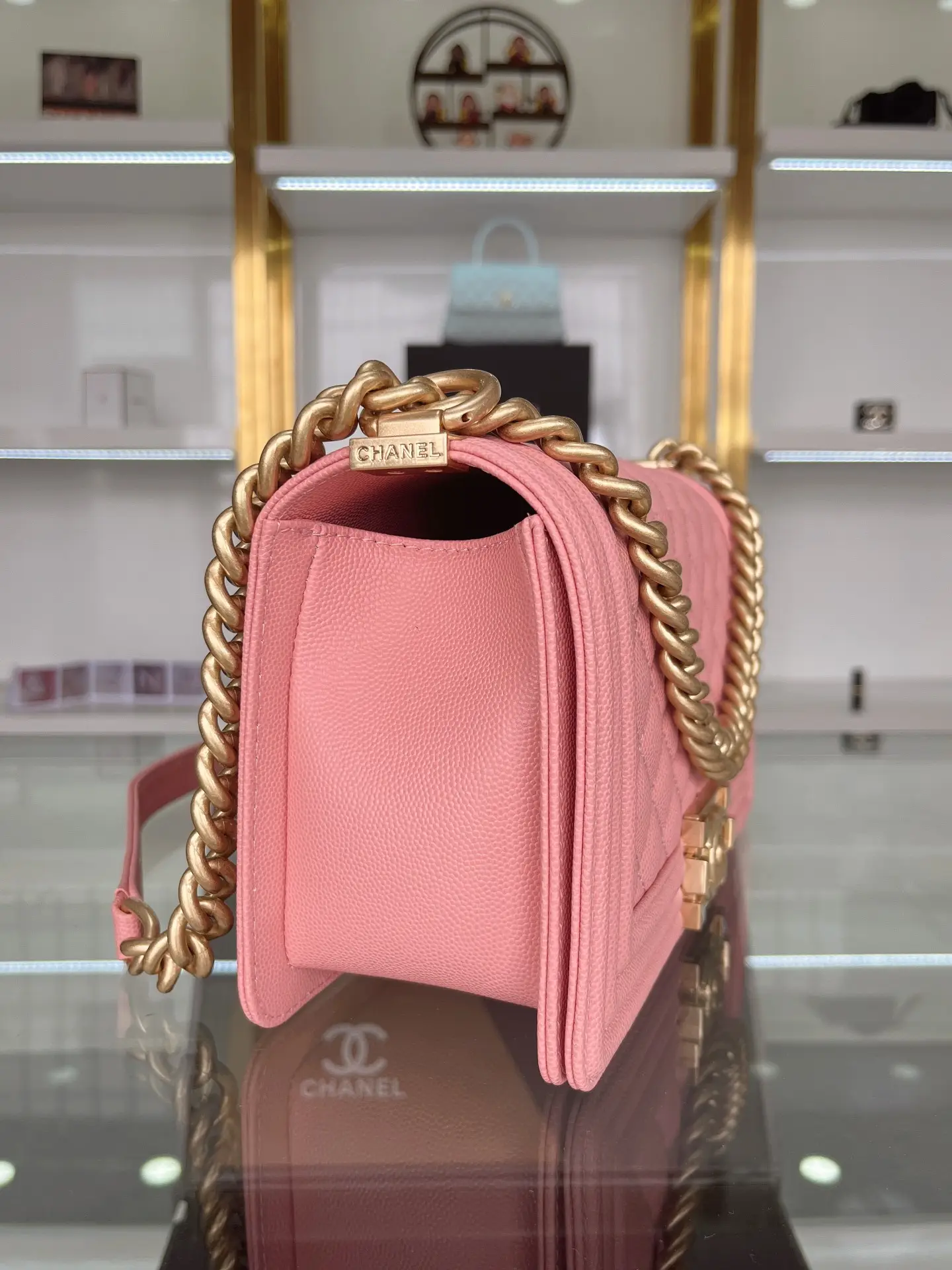 Chanel Boy Handbag A67086 Pink