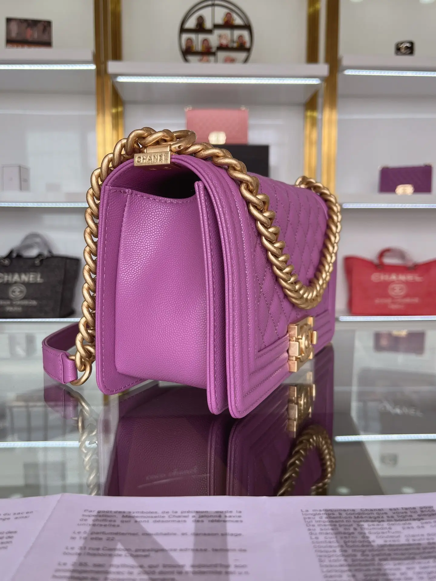 Chanel Boy Handbag A67086 Purple