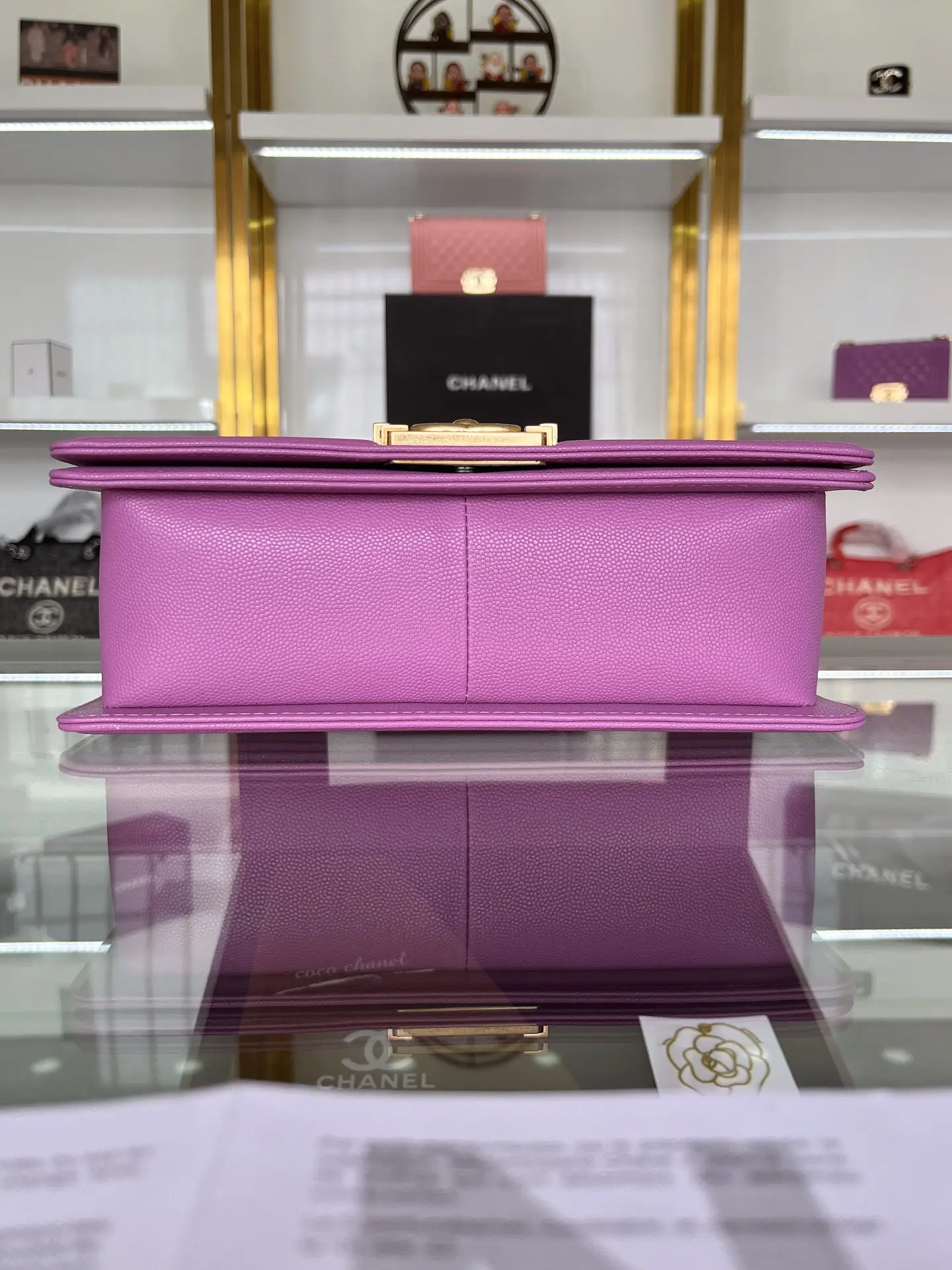 Chanel Boy Handbag A67086 Purple