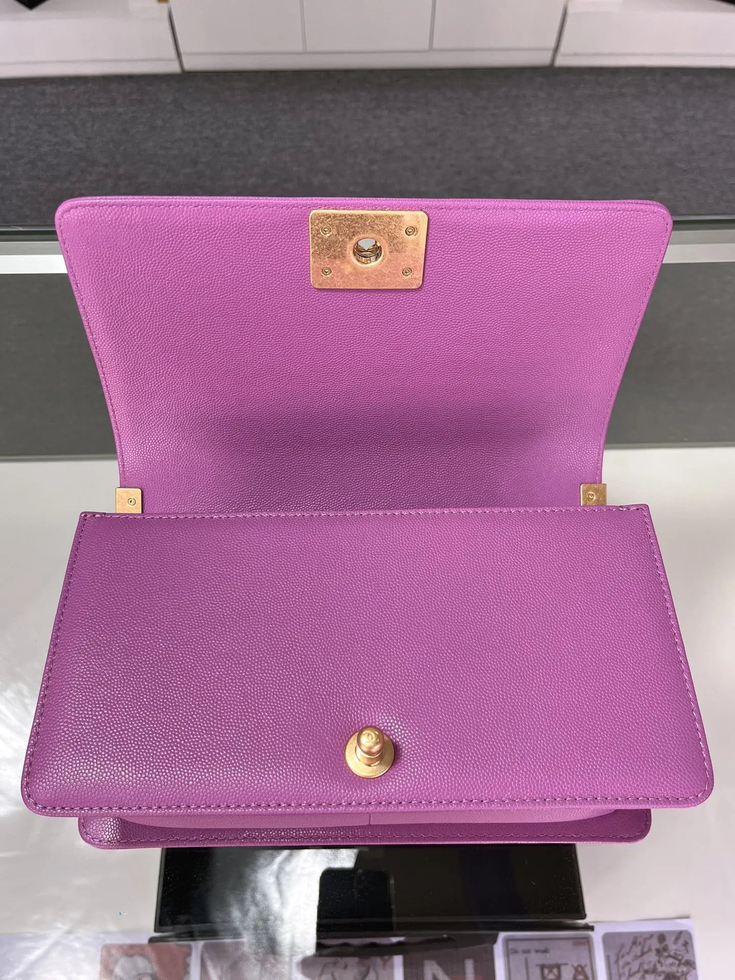 Chanel Boy Handbag A67086 Purple