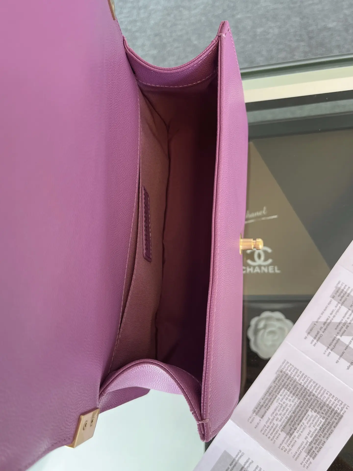 Chanel Boy Handbag A67086 Purple