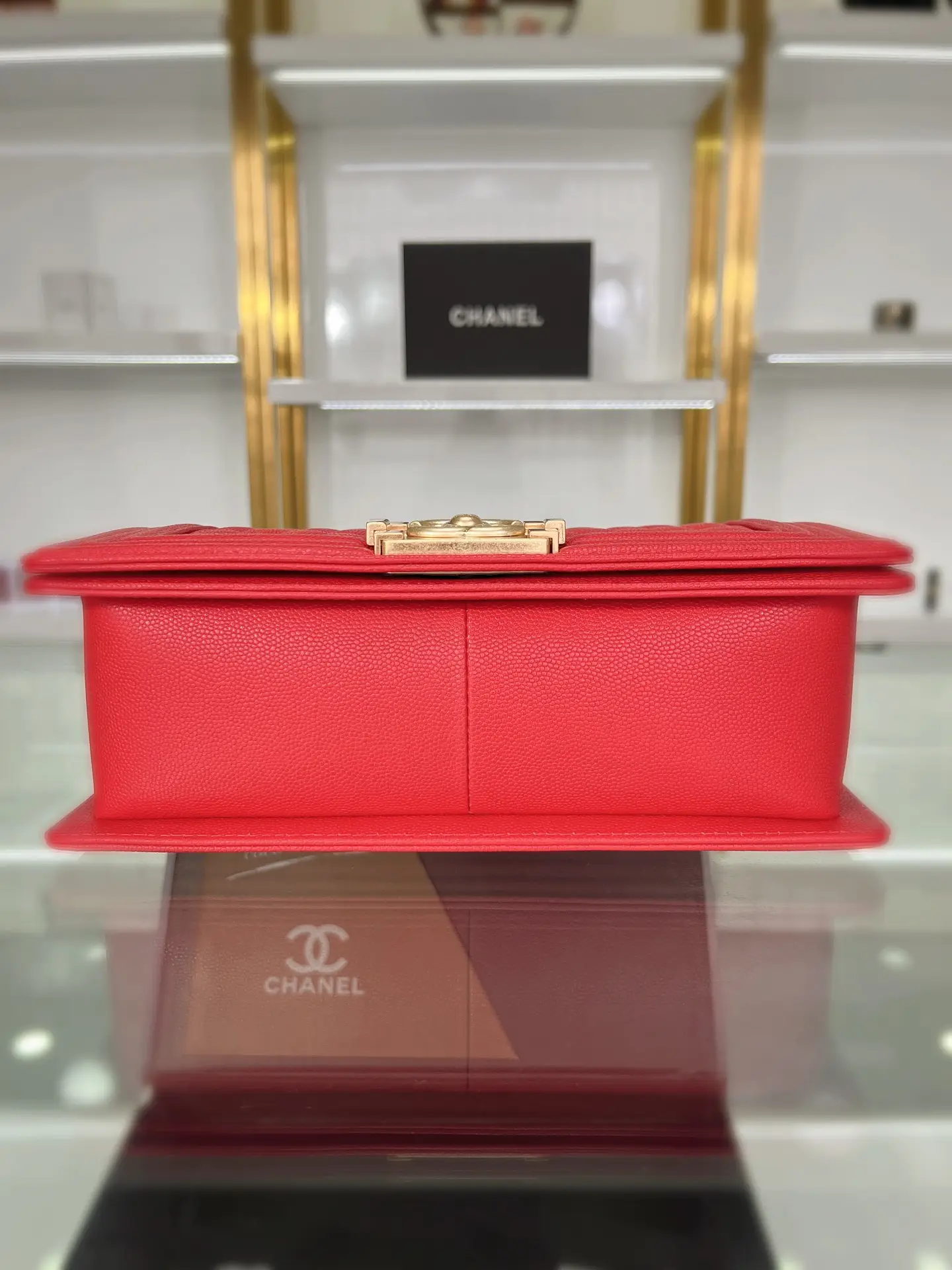 Chanel Boy Handbag A67086 Red